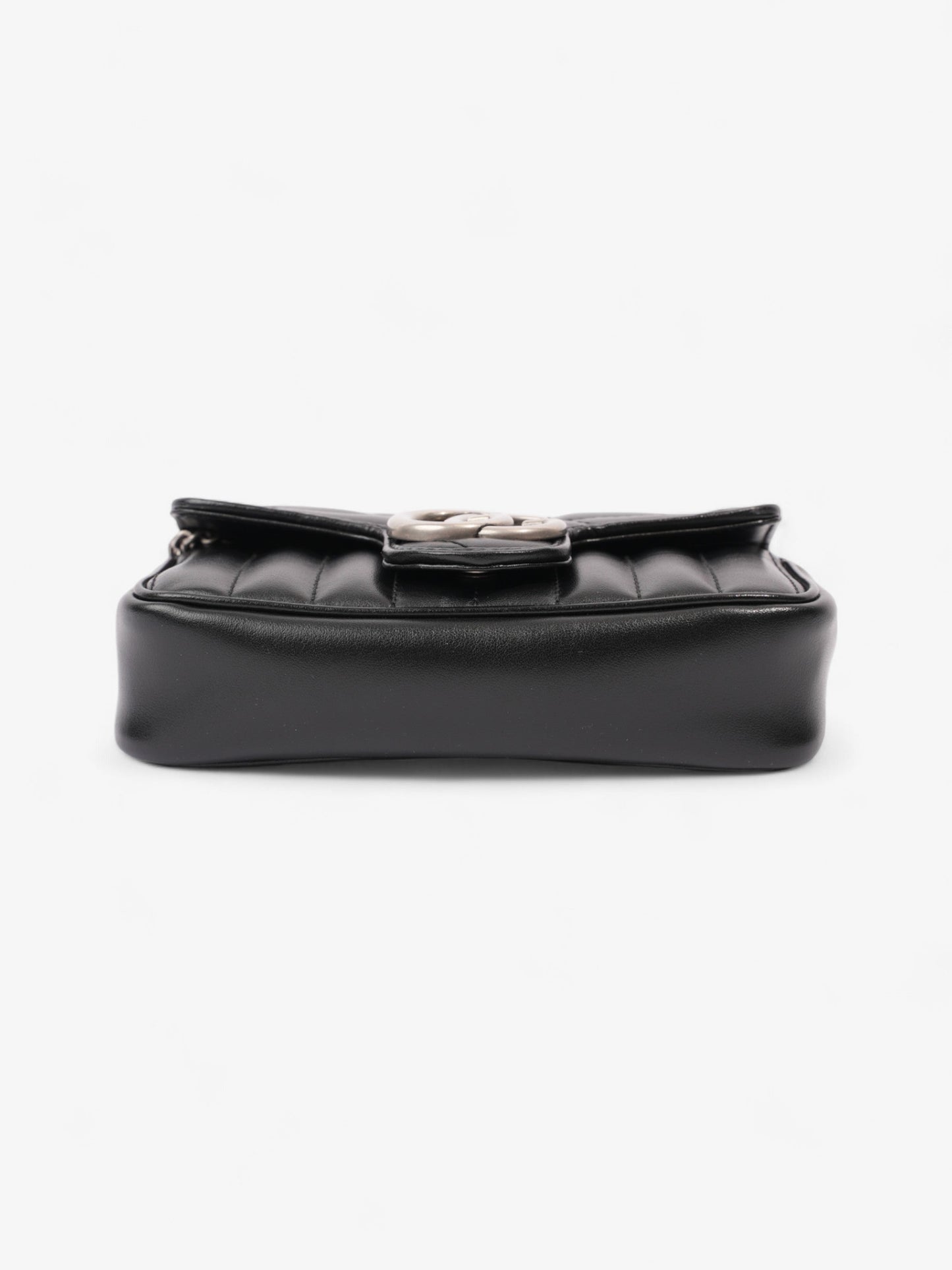 Gucci GG Marmont Black Matelasse Leather Super Mini