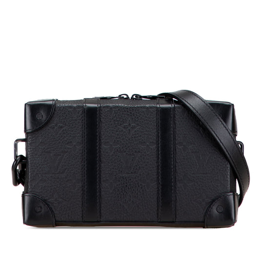 Black Louis Vuitton Monogram Taurillon Soft Trunk Wallet Crossbody Bag