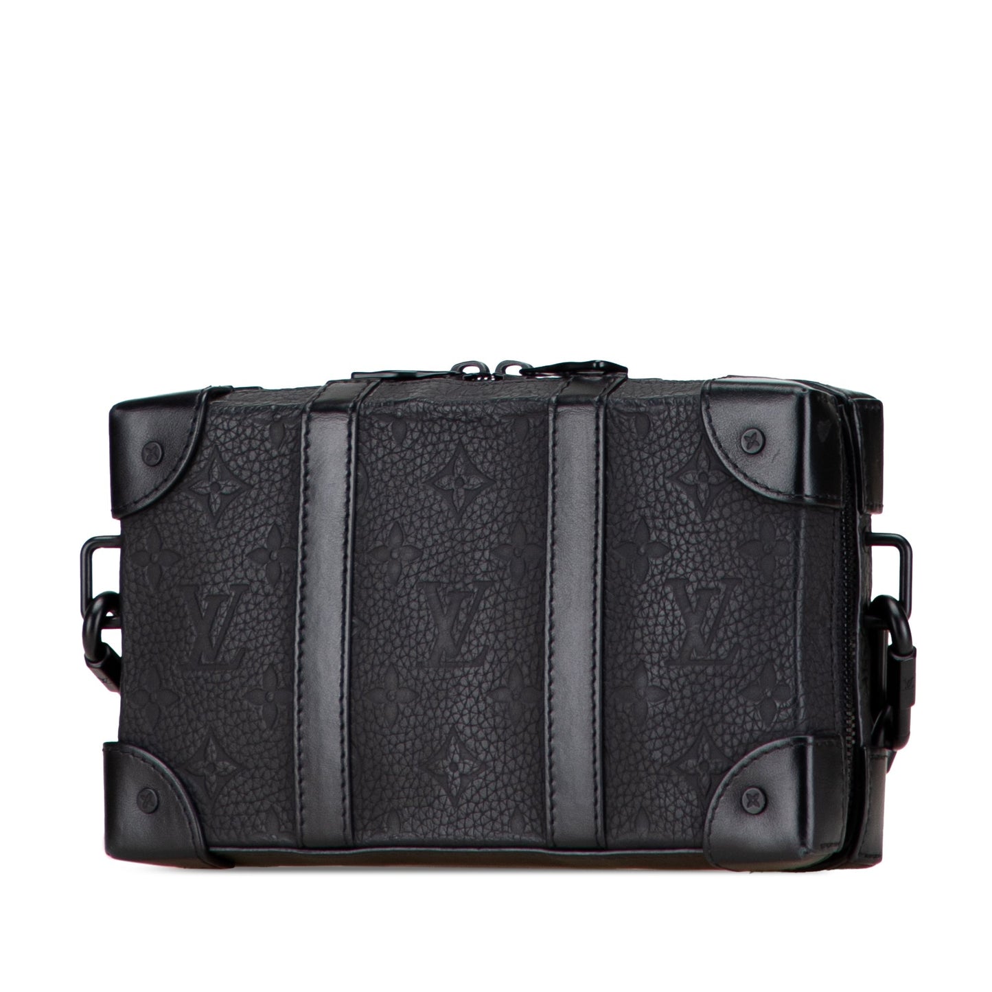 Black Louis Vuitton Monogram Taurillon Soft Trunk Wallet Crossbody Bag