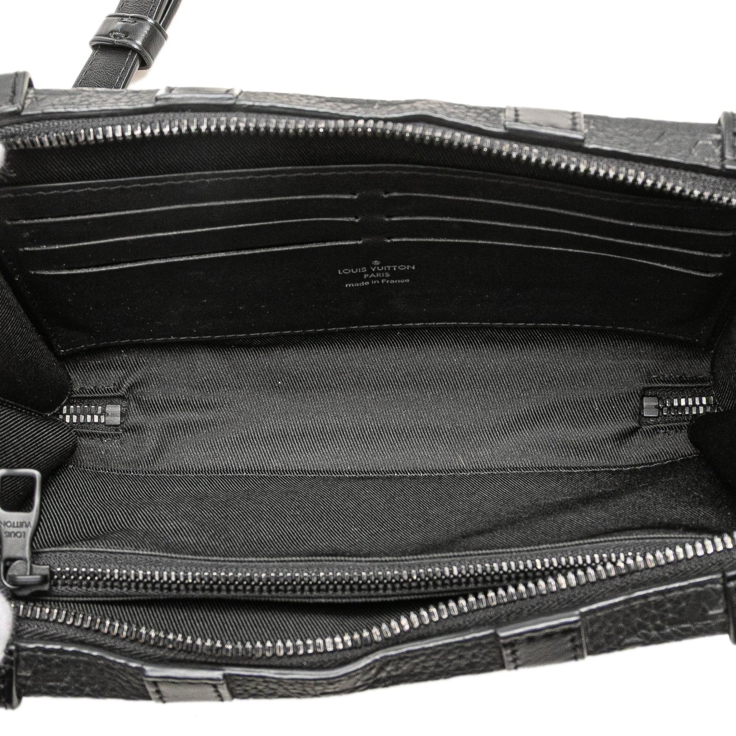 Black Louis Vuitton Monogram Taurillon Soft Trunk Wallet Crossbody Bag