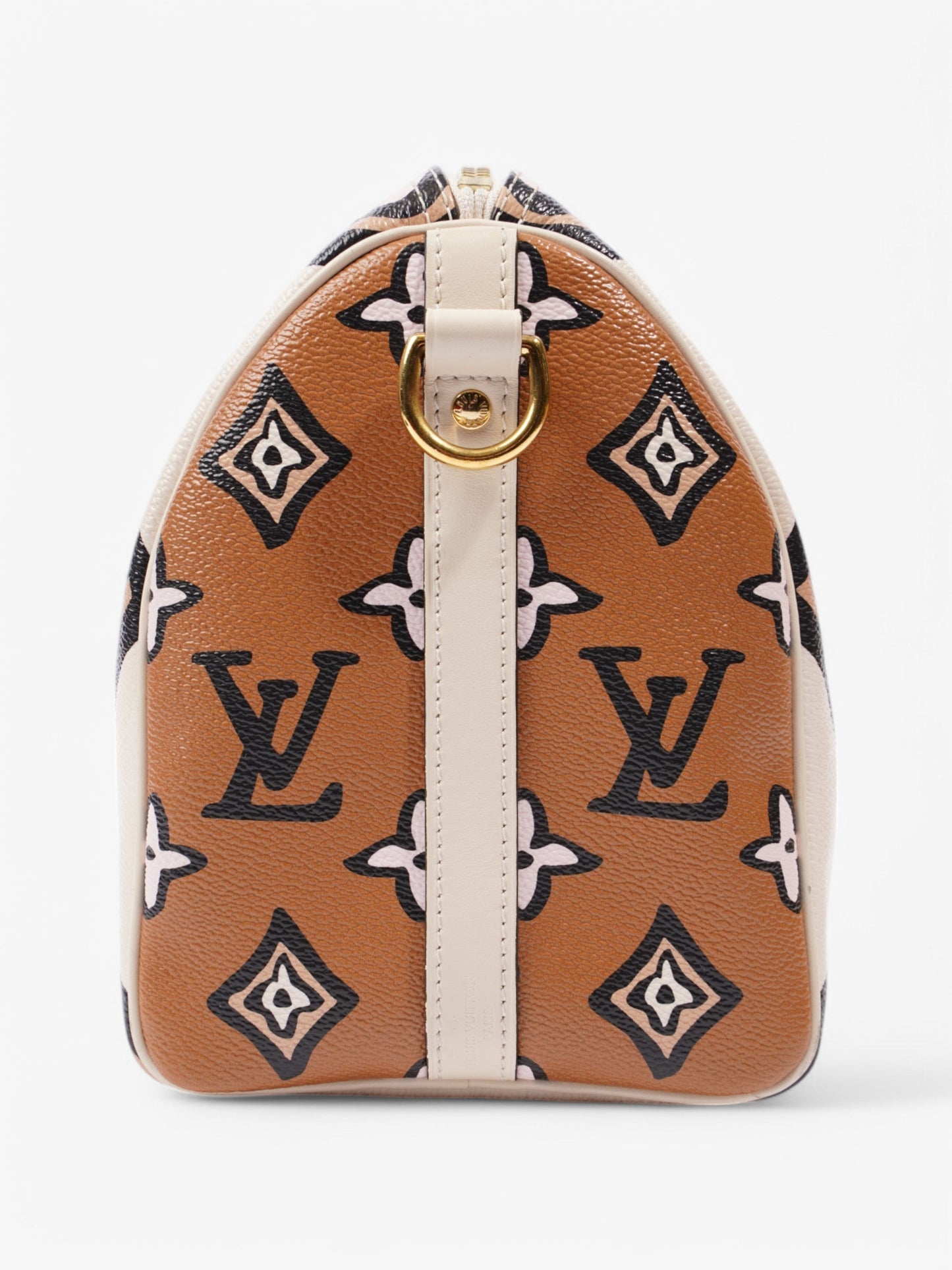 Louis Vuitton Speedy Bandouliere Cream / Brown Coated Canvas 25