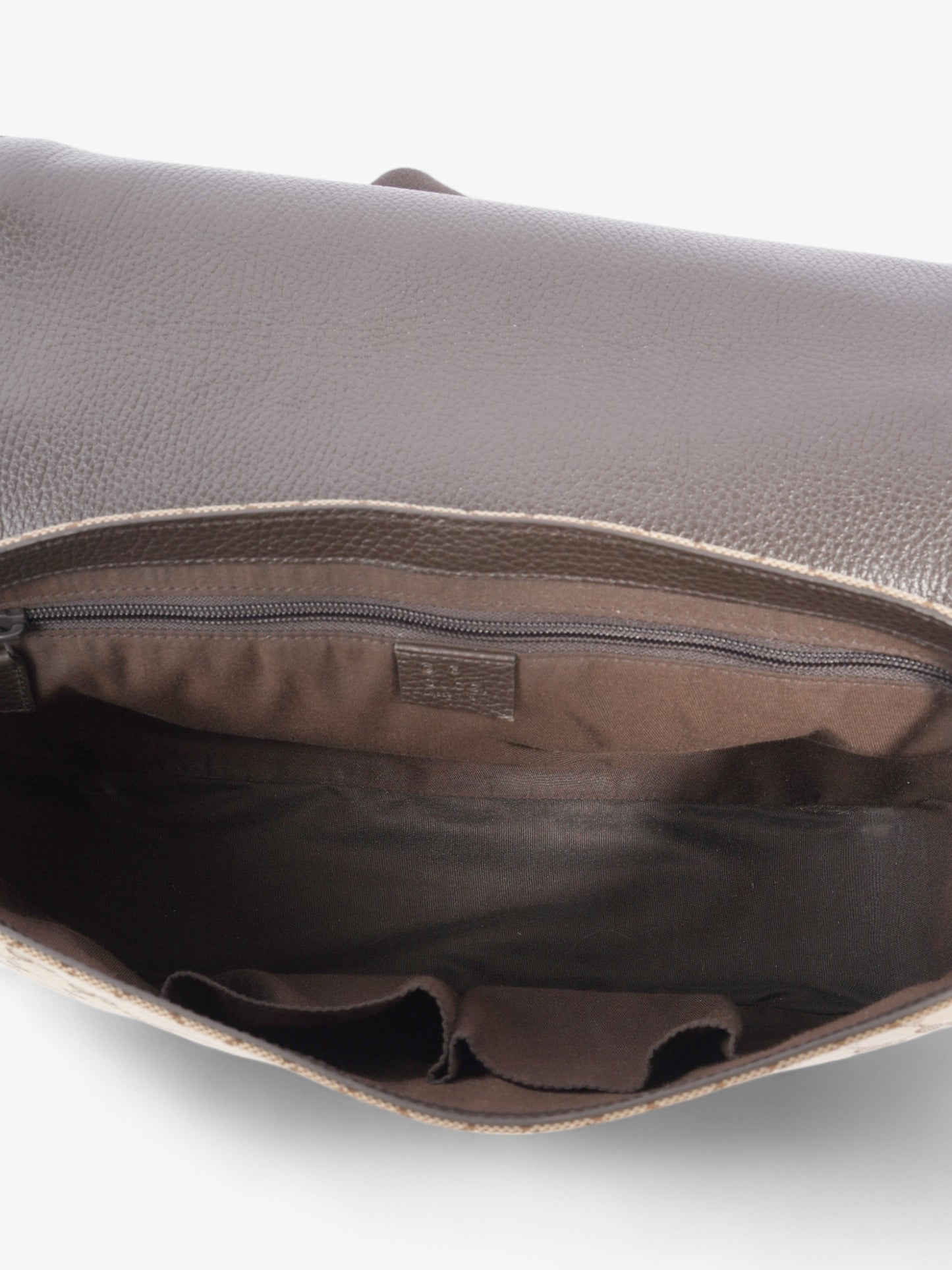 Gucci GG Flap Messenger Bag  Beige Canvas
