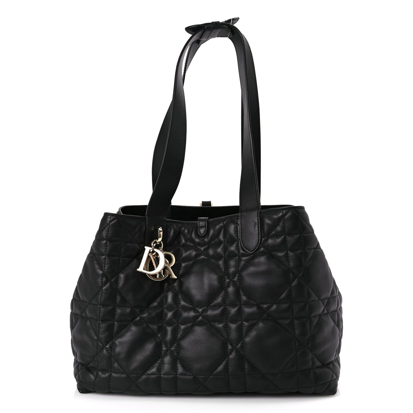 Christian Dior Calfskin Macrocannage Medium Toujours Black