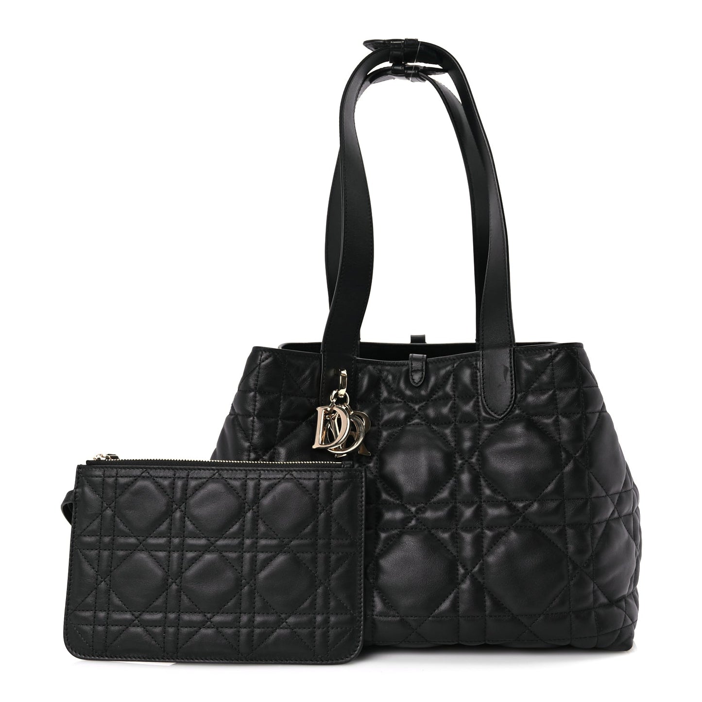 Christian Dior Calfskin Macrocannage Medium Toujours Black