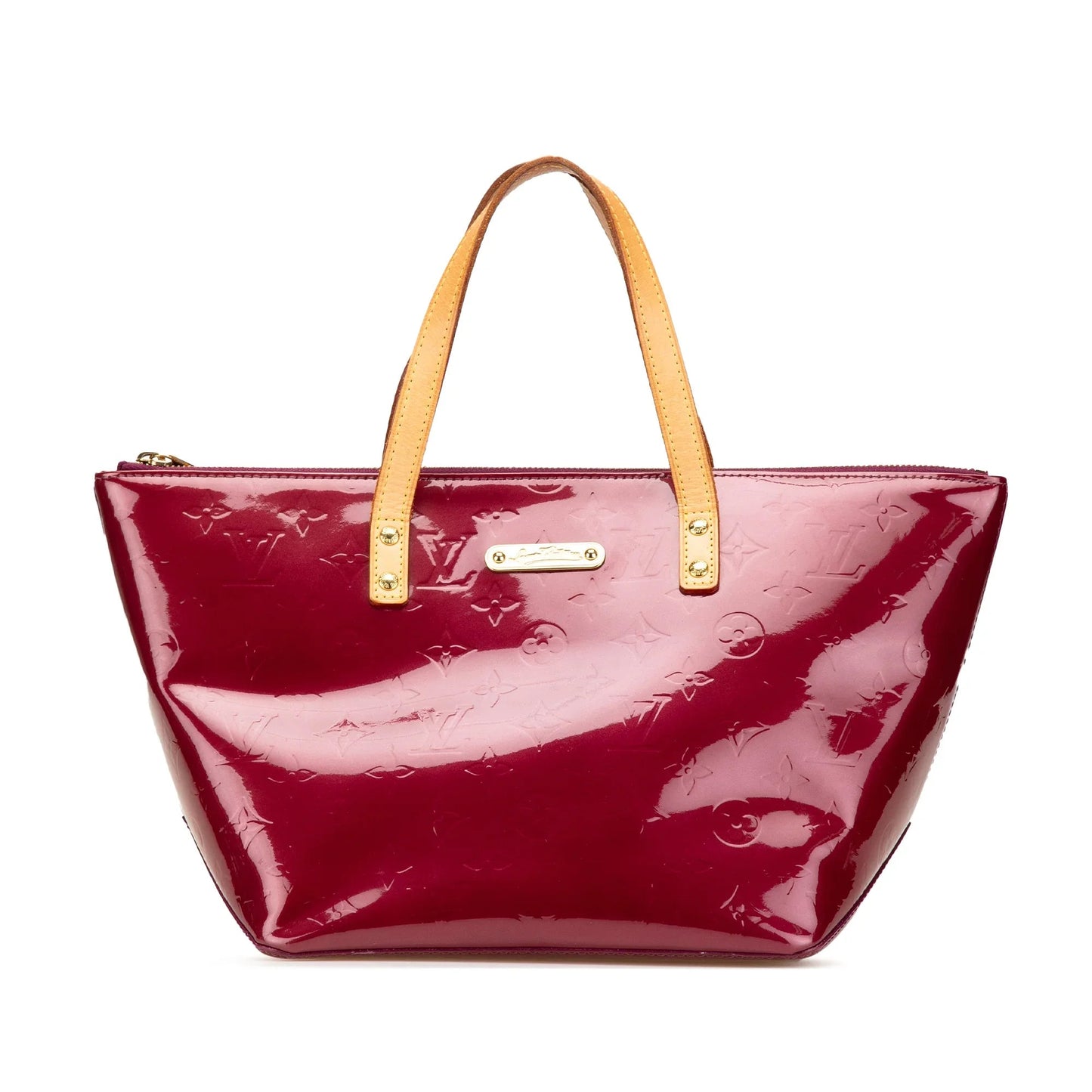 Red Louis Vuitton Monogram Vernis Bellevue PM Tote Bag
