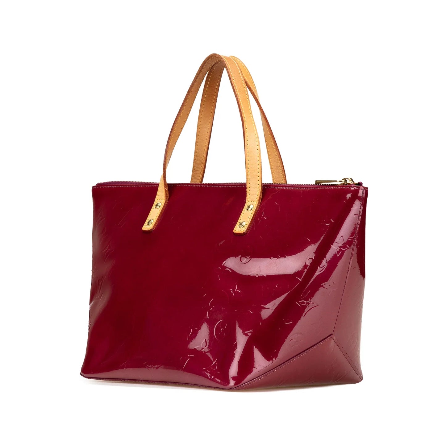 Red Louis Vuitton Monogram Vernis Bellevue PM Tote Bag