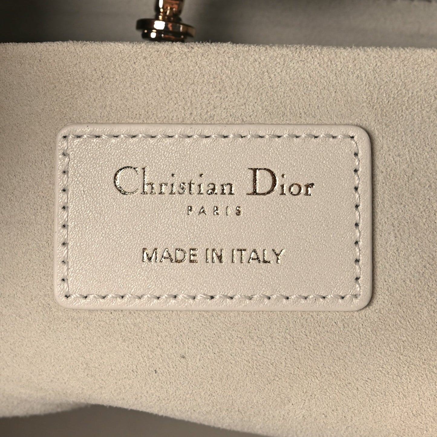 Christian Dior Calfskin Cannage Medium The Lady 95.22  White