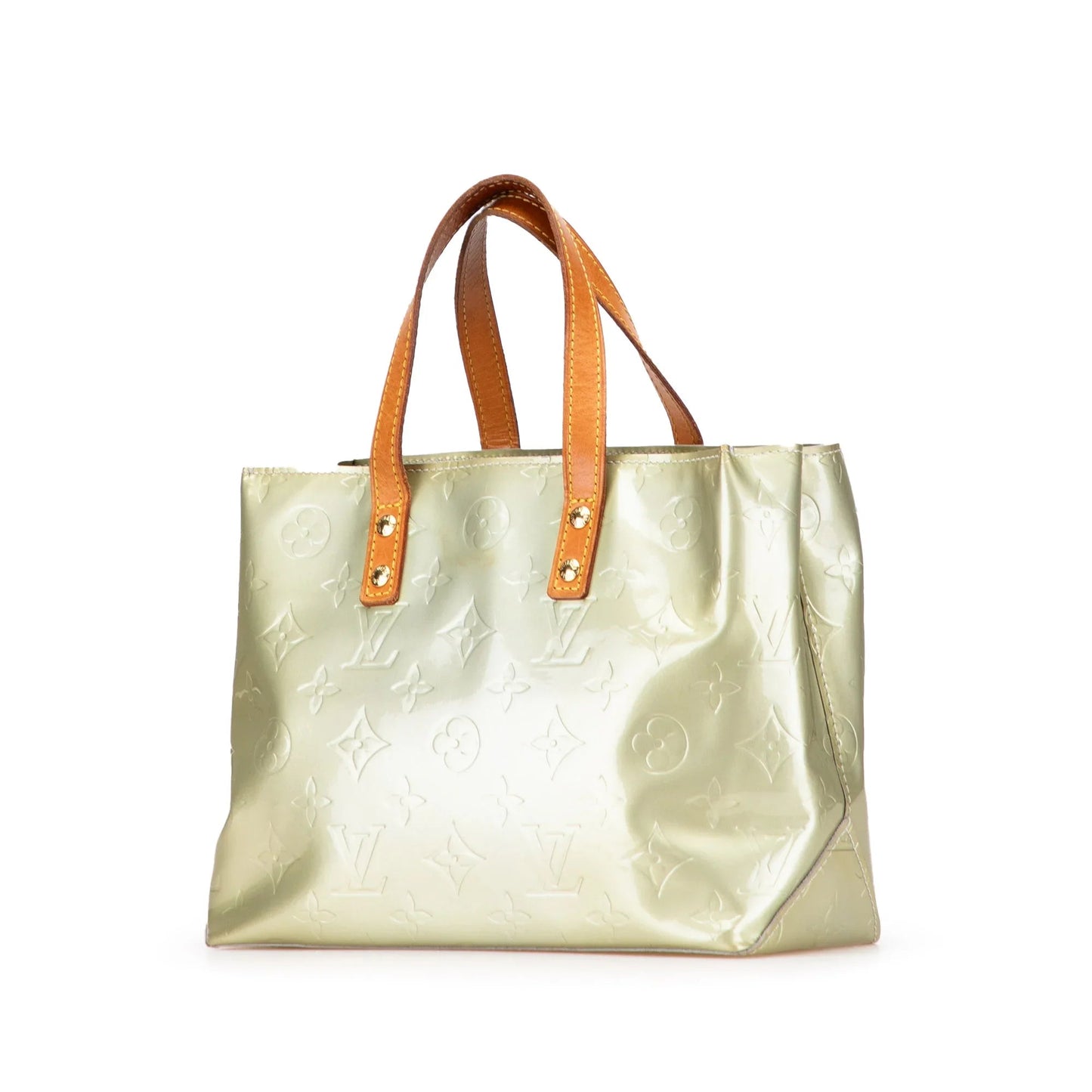 Gray Louis Vuitton Monogram Vernis Reade PM Handbag