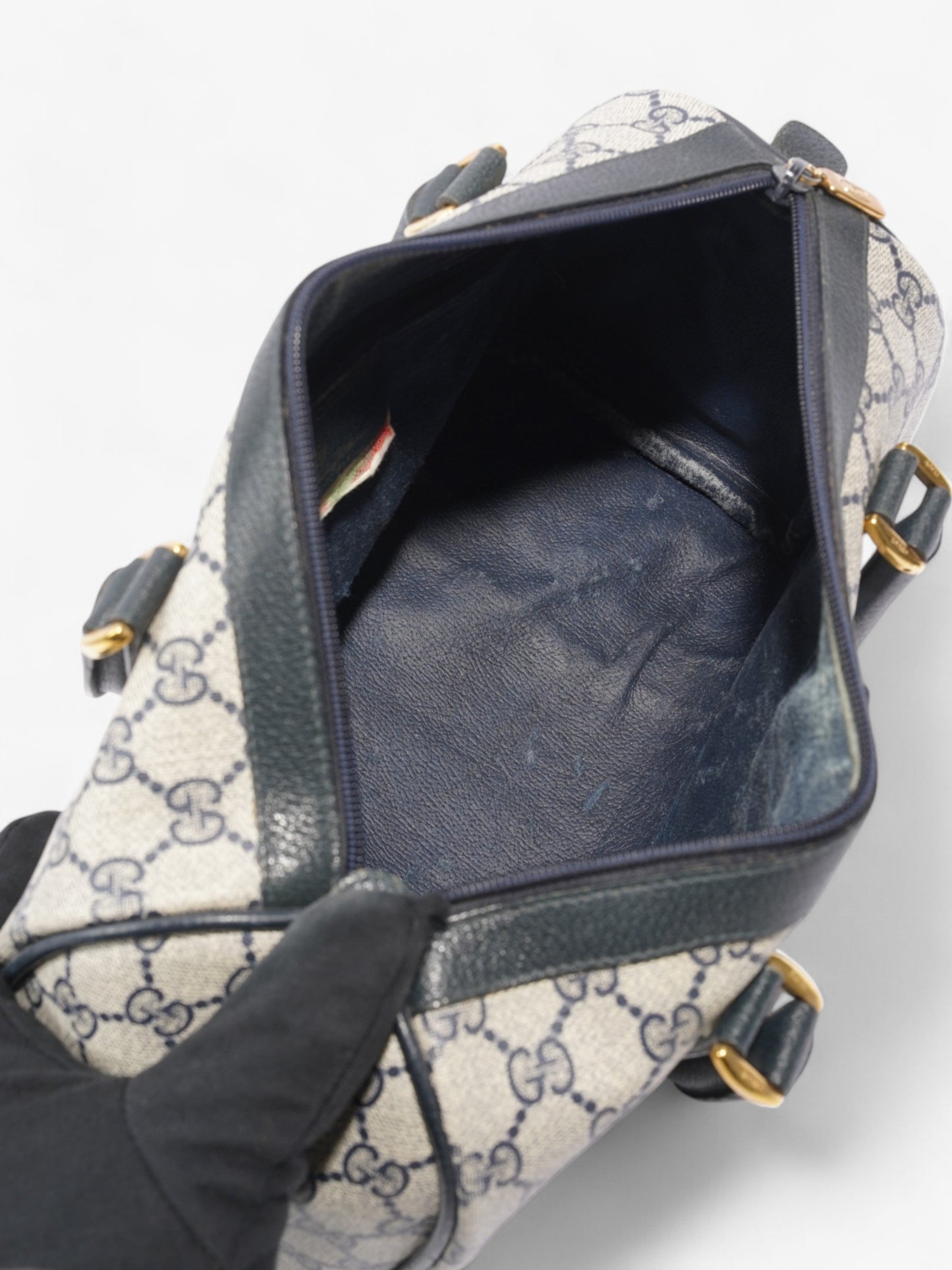 Gucci   Web Doctors Bag GG Supreme / Navy Blue Canvas