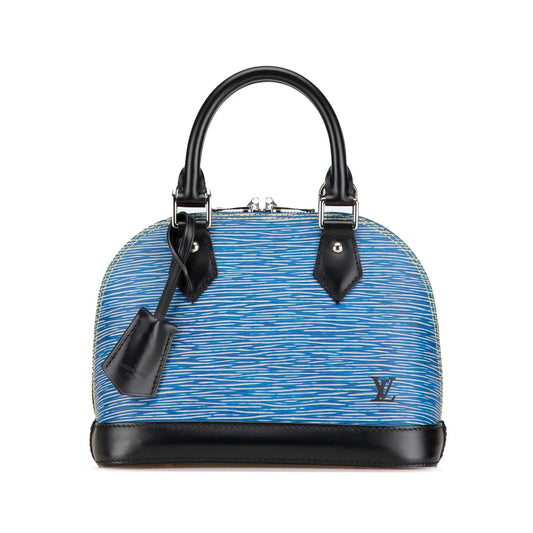 Blue Louis Vuitton Epi Denim Alma BB Satchel
