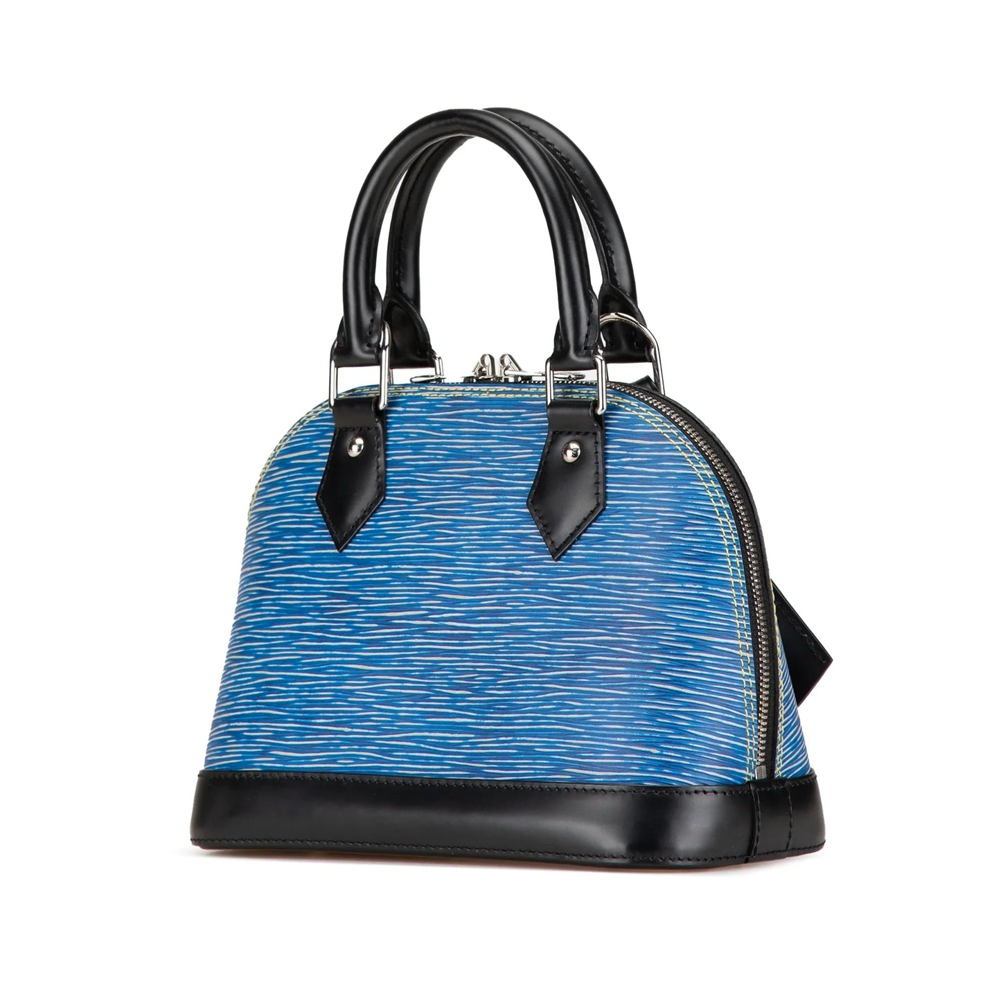 Blue Louis Vuitton Epi Denim Alma BB Satchel