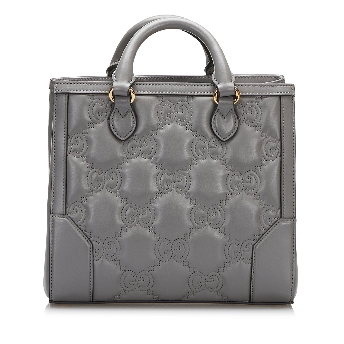 Gucci Grey Leather Shoulder Bag