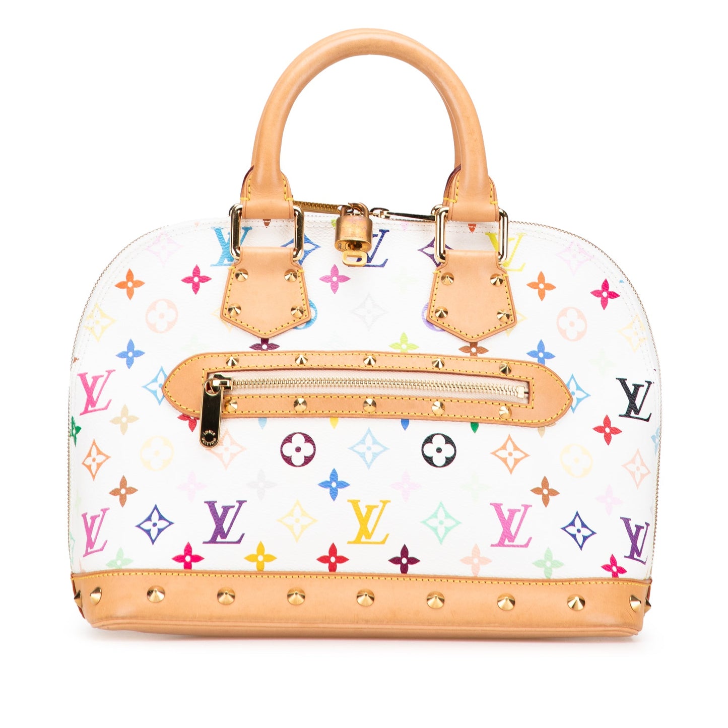White Louis Vuitton Monogram Multicolore Alma PM Handbag