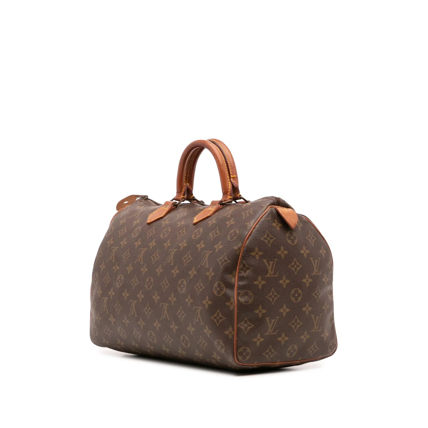 Brown Louis Vuitton Monogram Speedy 35 Boston Bag