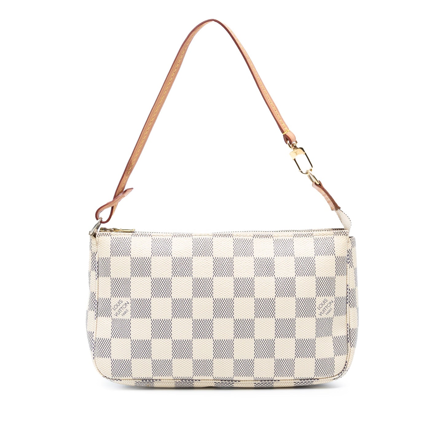 White Louis Vuitton Damier Azur Pochette Accessoires Shoulder Bag