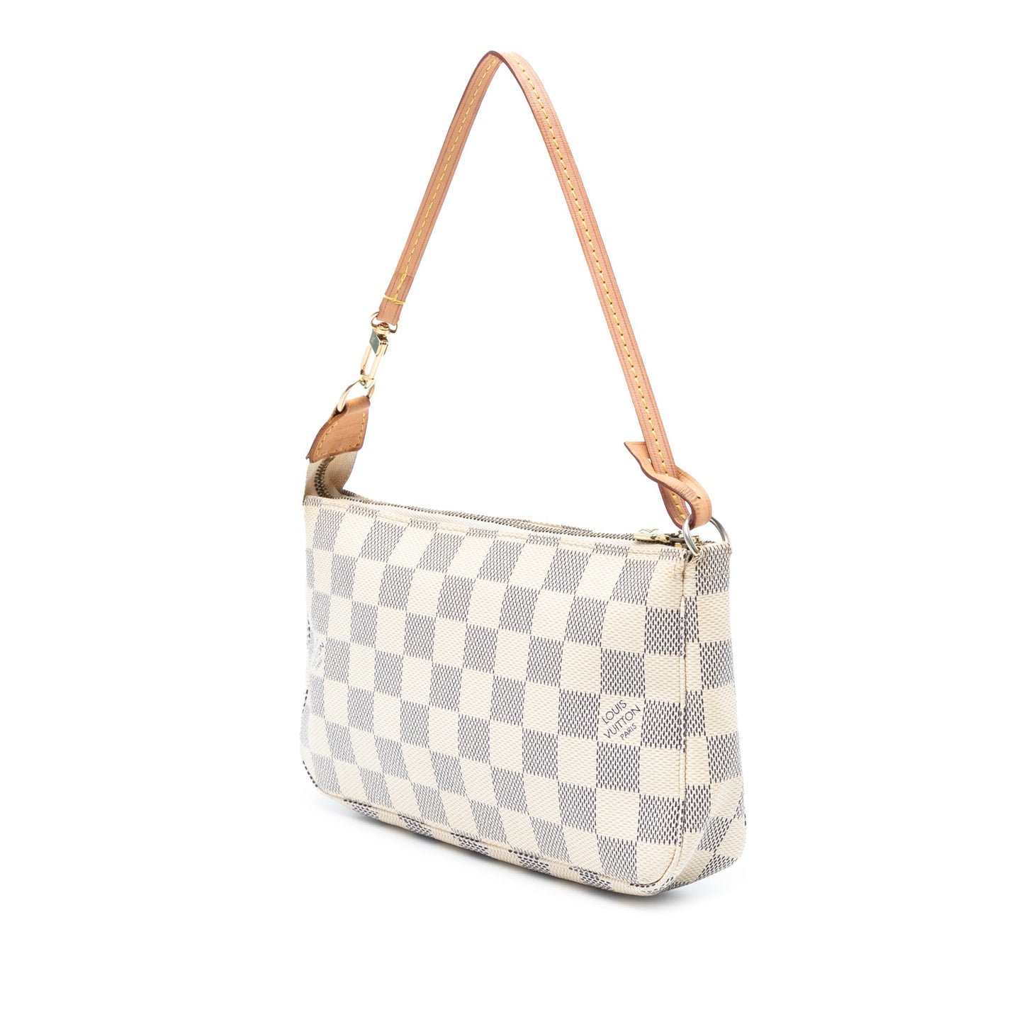 White Louis Vuitton Damier Azur Pochette Accessoires Shoulder Bag