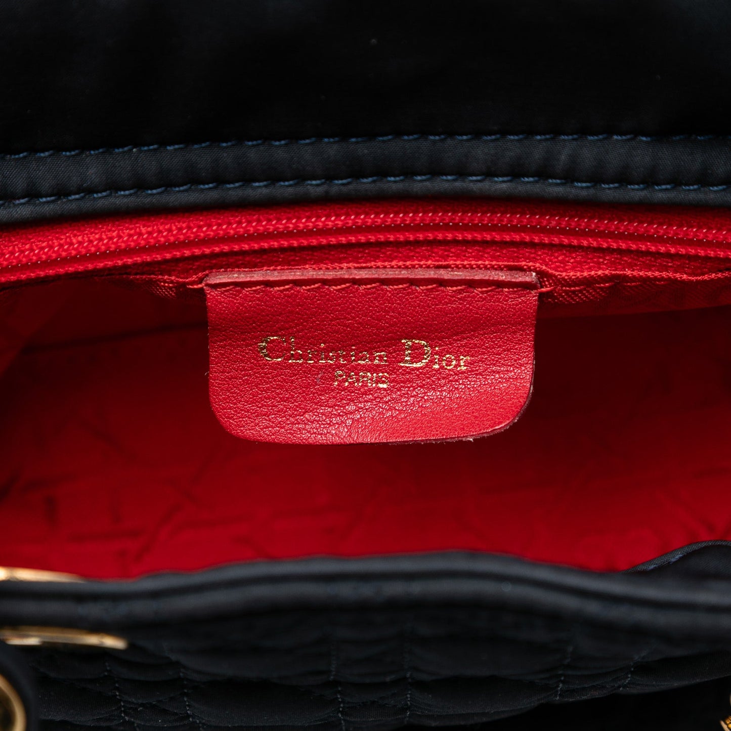 Black Dior Mini Nylon Cannage Lady Dior Satchel