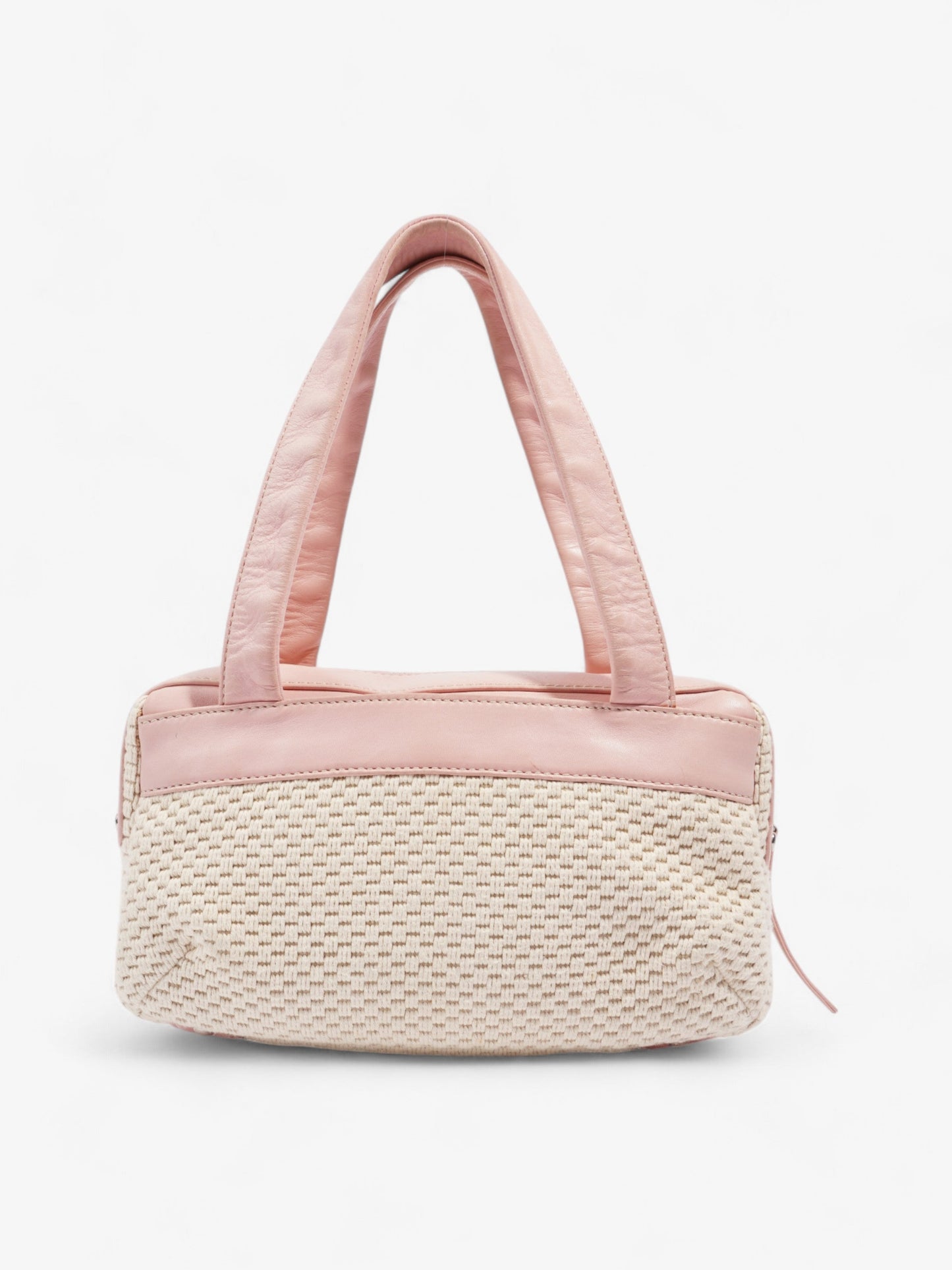 Chanel LAX Bowler Bag Pink / Natural Fabric
