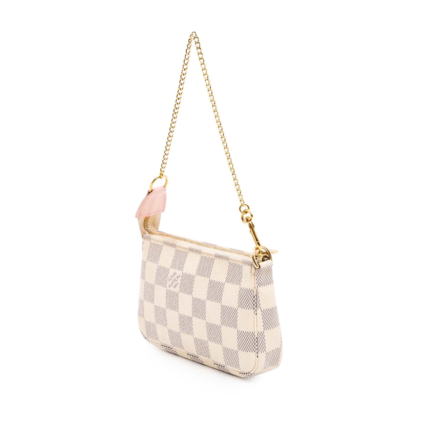 White Louis Vuitton Damier Azur Christmas Birds Mini Pochette Accessoires Handbag
