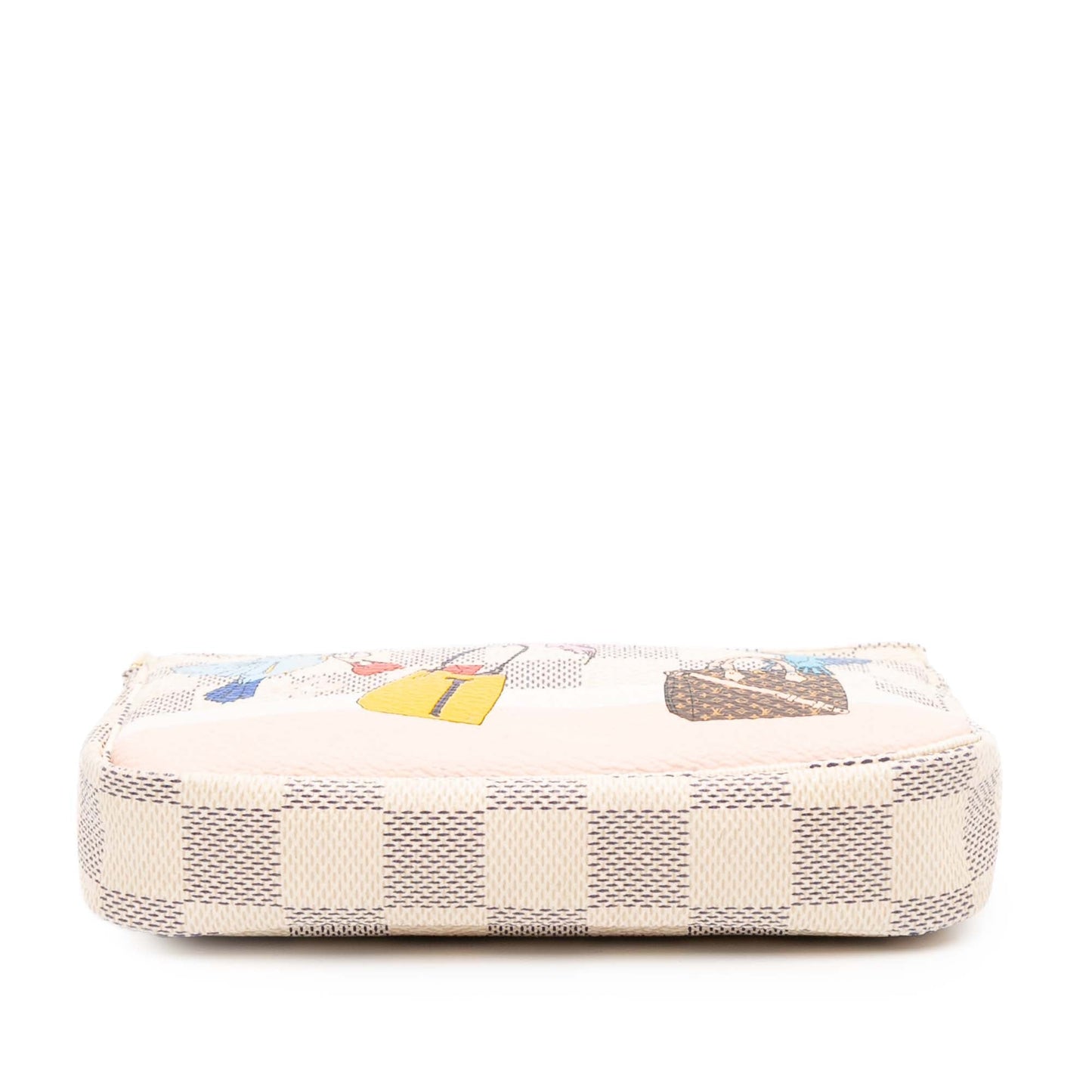 White Louis Vuitton Damier Azur Christmas Birds Mini Pochette Accessoires Handbag