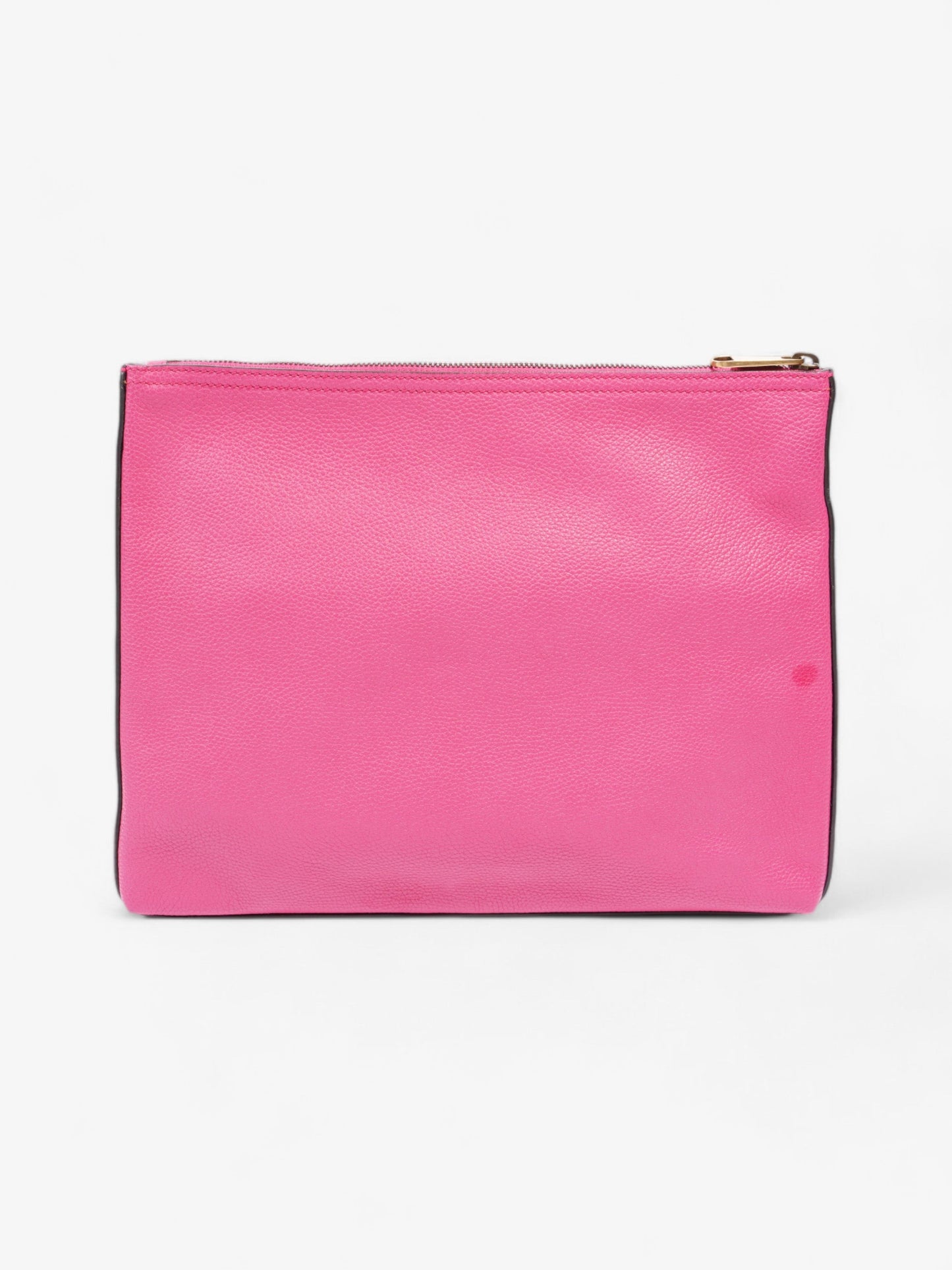 Gucci   Logo Clutch Neon Pink / Green / Red Grained Leather