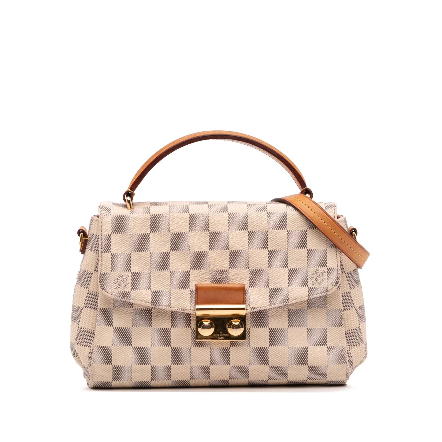 White Louis Vuitton Damier Azur Croisette Satchel