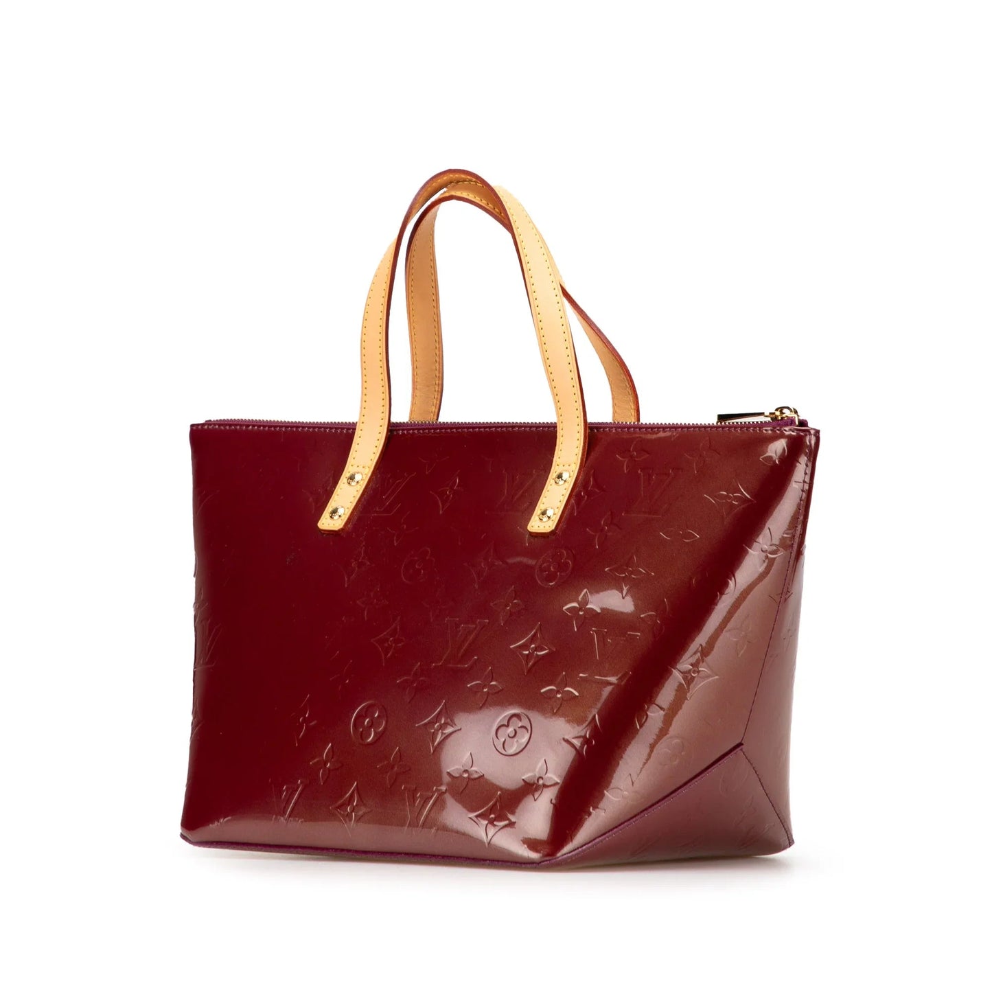 Red Louis Vuitton Monogram Vernis Bellevue PM Tote Bag