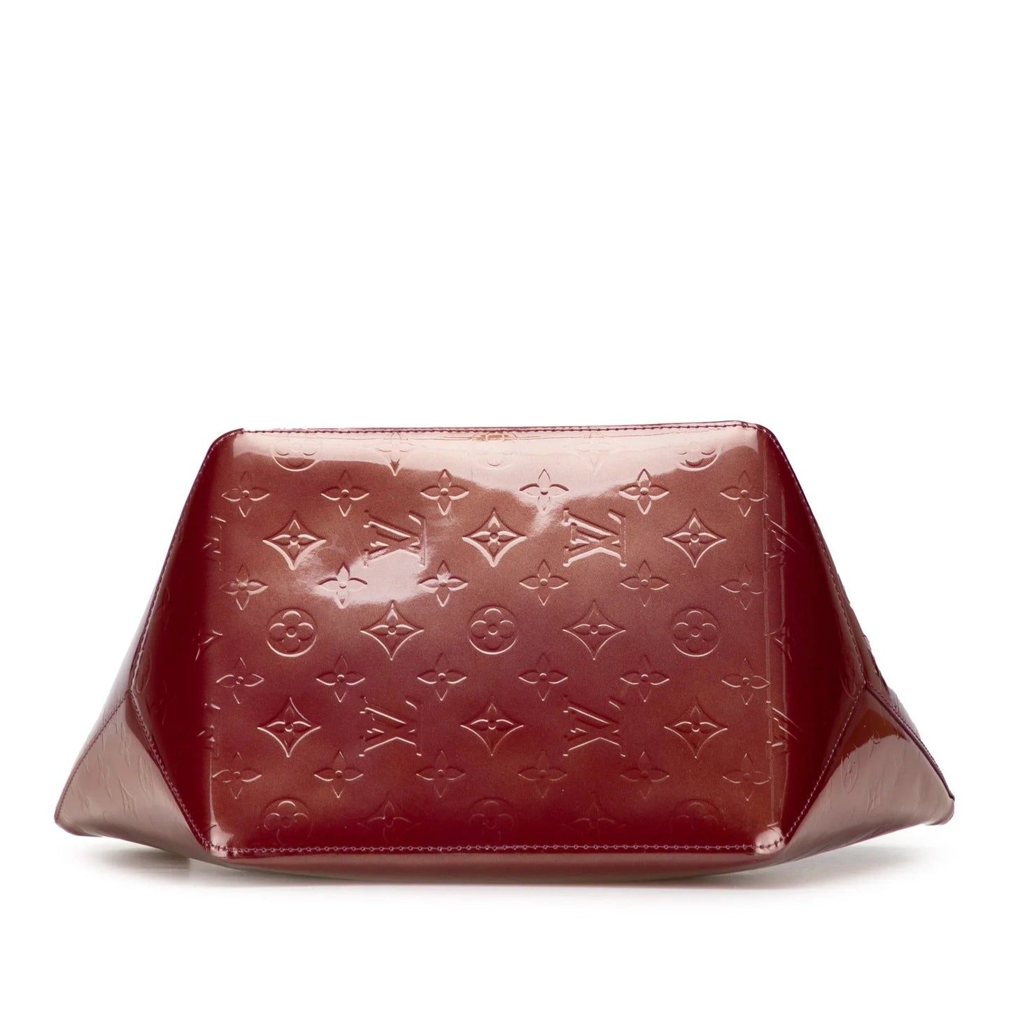 Red Louis Vuitton Monogram Vernis Bellevue PM Tote Bag