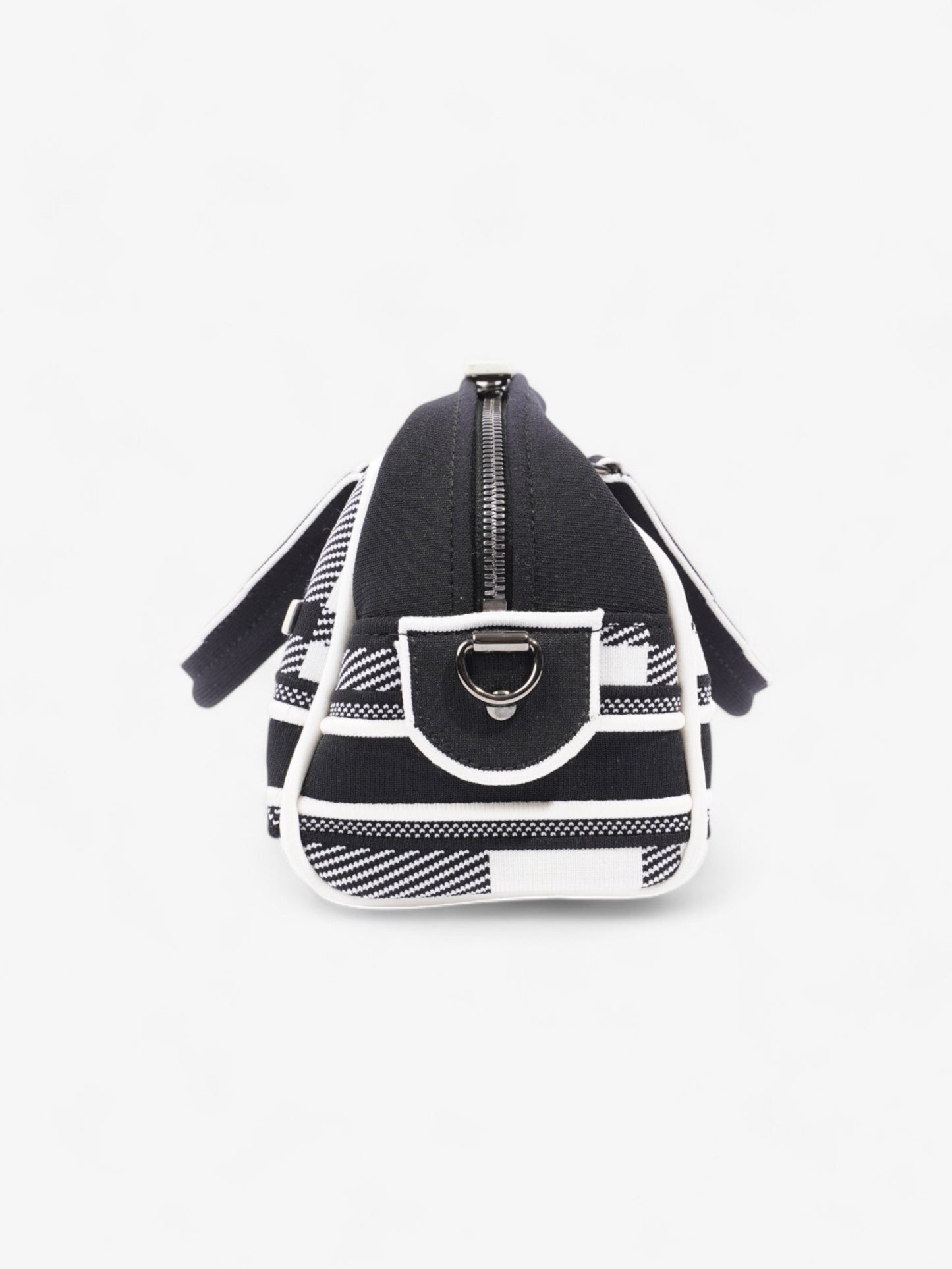Christian Dior Vibe Zip Bowling Bag Black / White Cloth