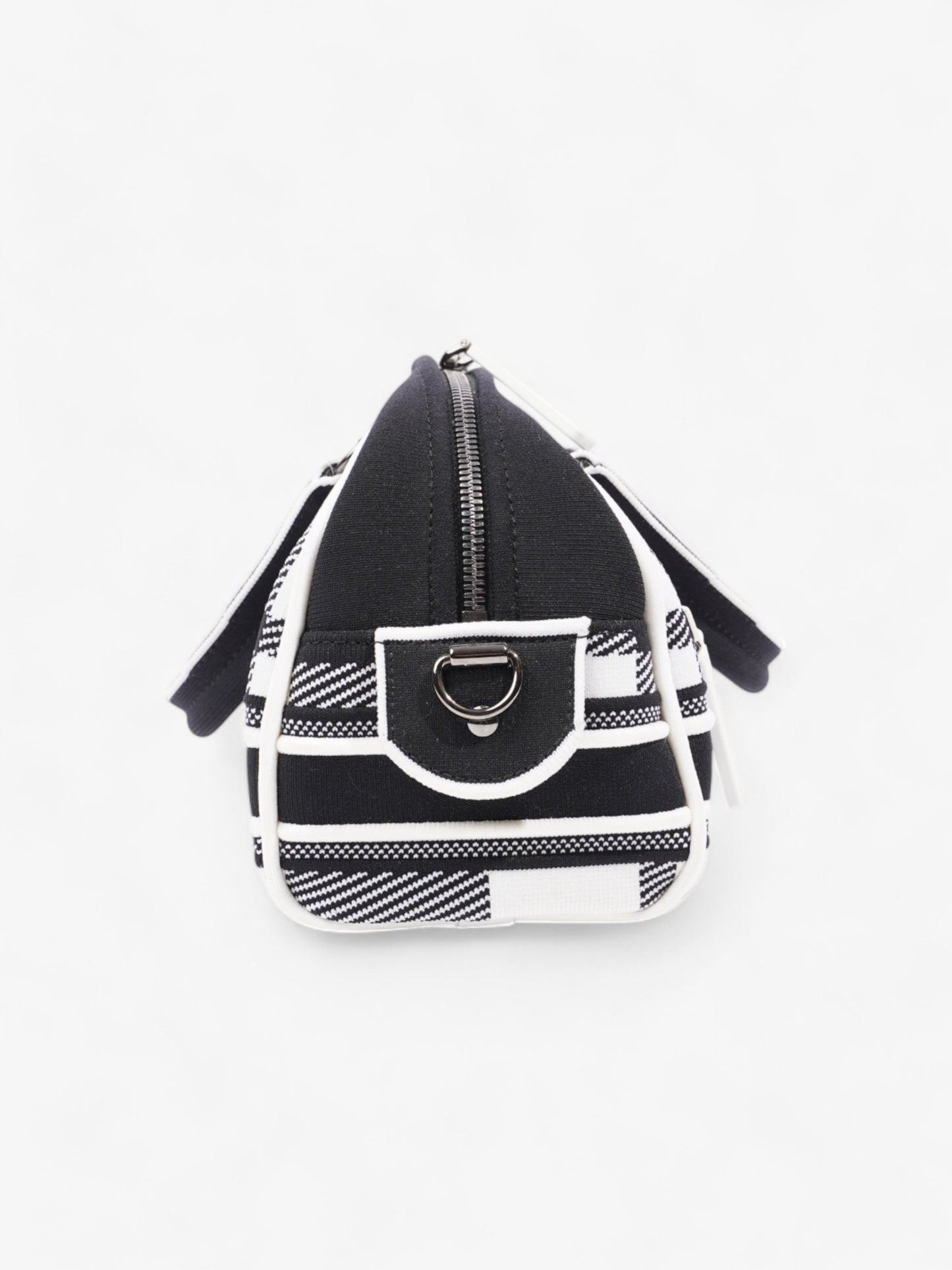 Christian Dior Vibe Zip Bowling Bag Black / White Cloth