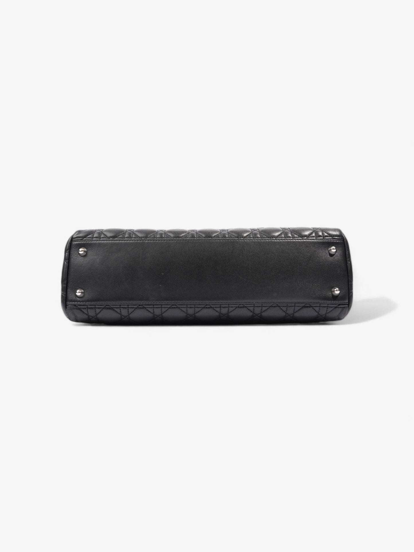 Christian Dior Shopping Tote Black Leather