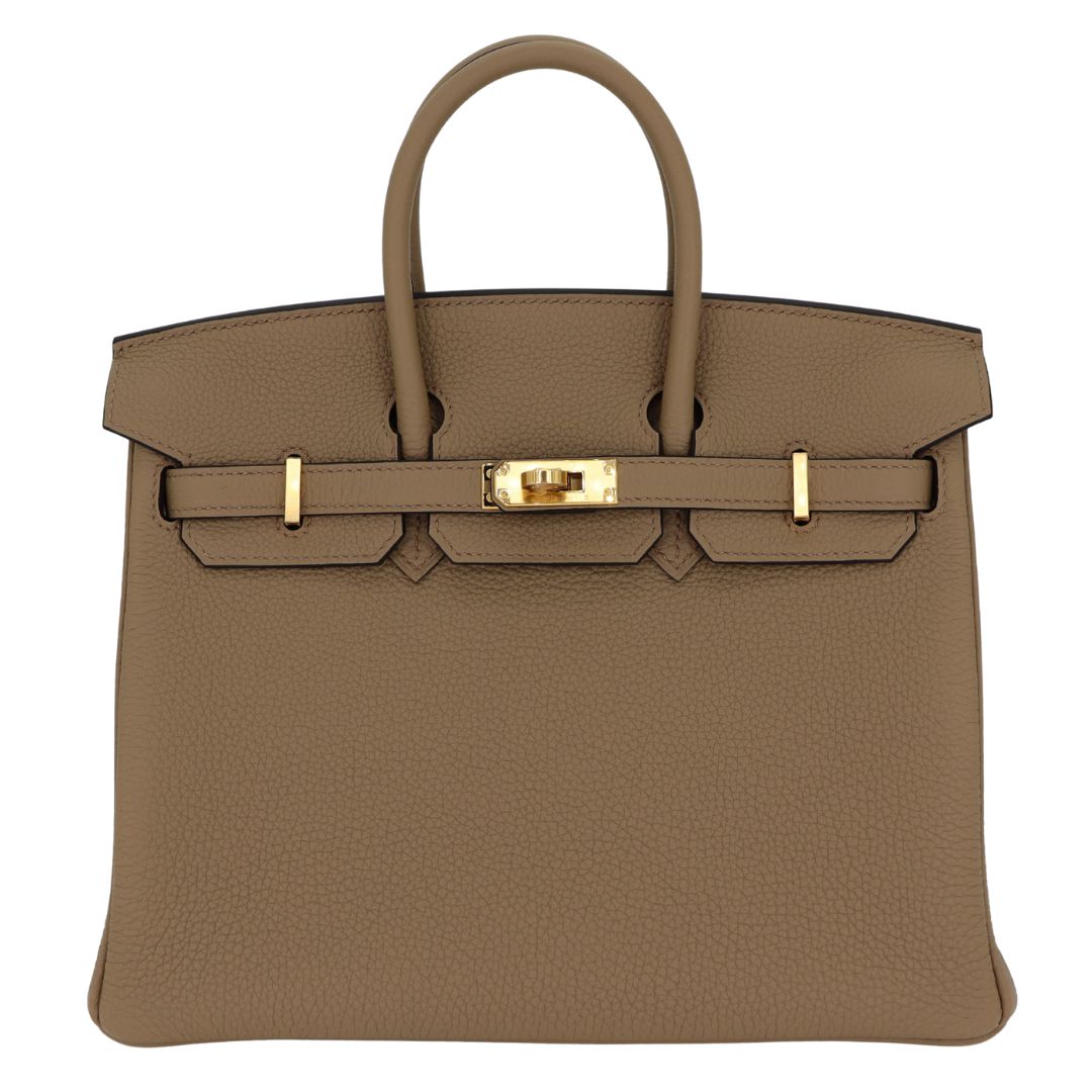 Hermes25cm Birkin Beige Marfa Togo Leather Gold Hardware