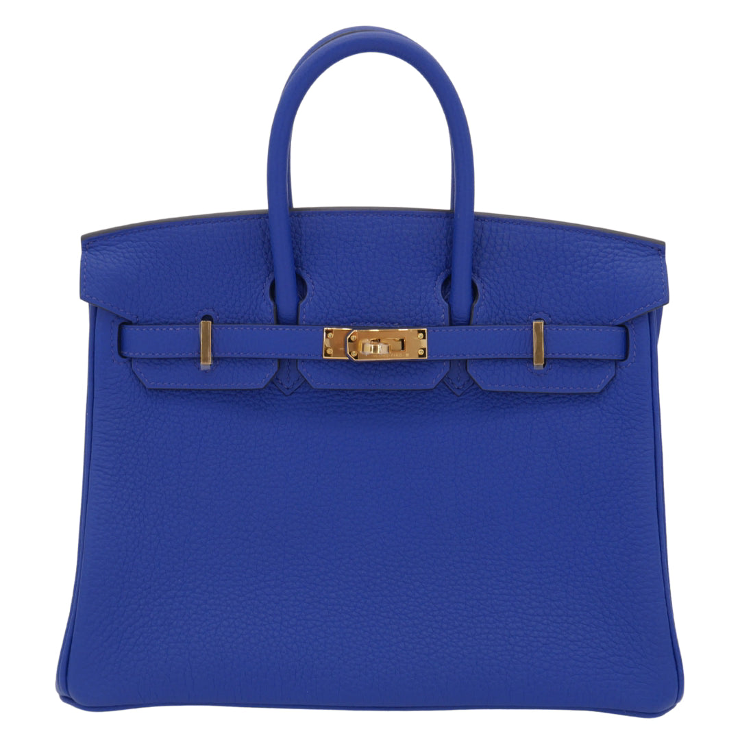 Hermes25cm Birkin Bleu Royal Togo Leather Gold Hardware