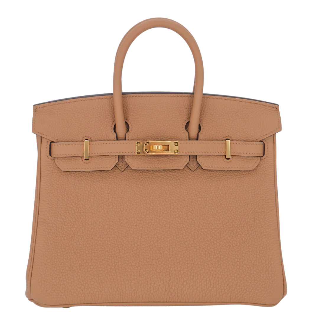 Hermes25cm Birkin Chai Togo Leather Gold Hardware