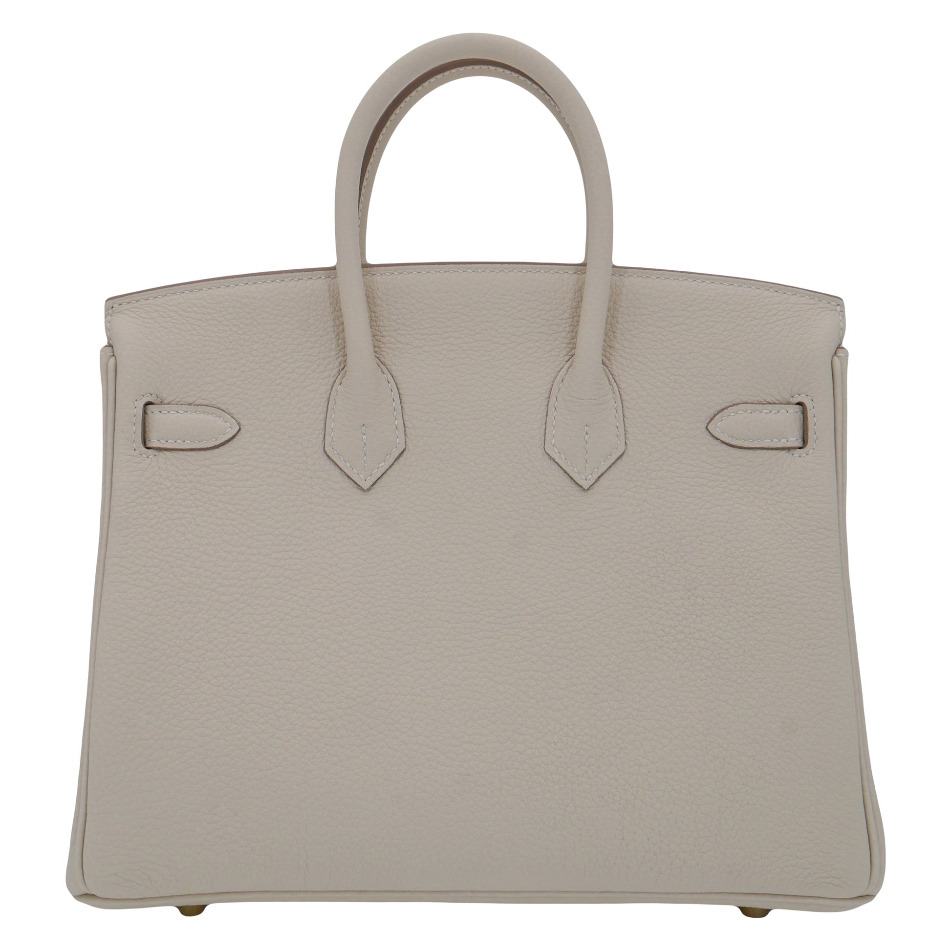 Hermes25cm Birkin Craie Togo Leather Gold Hardware