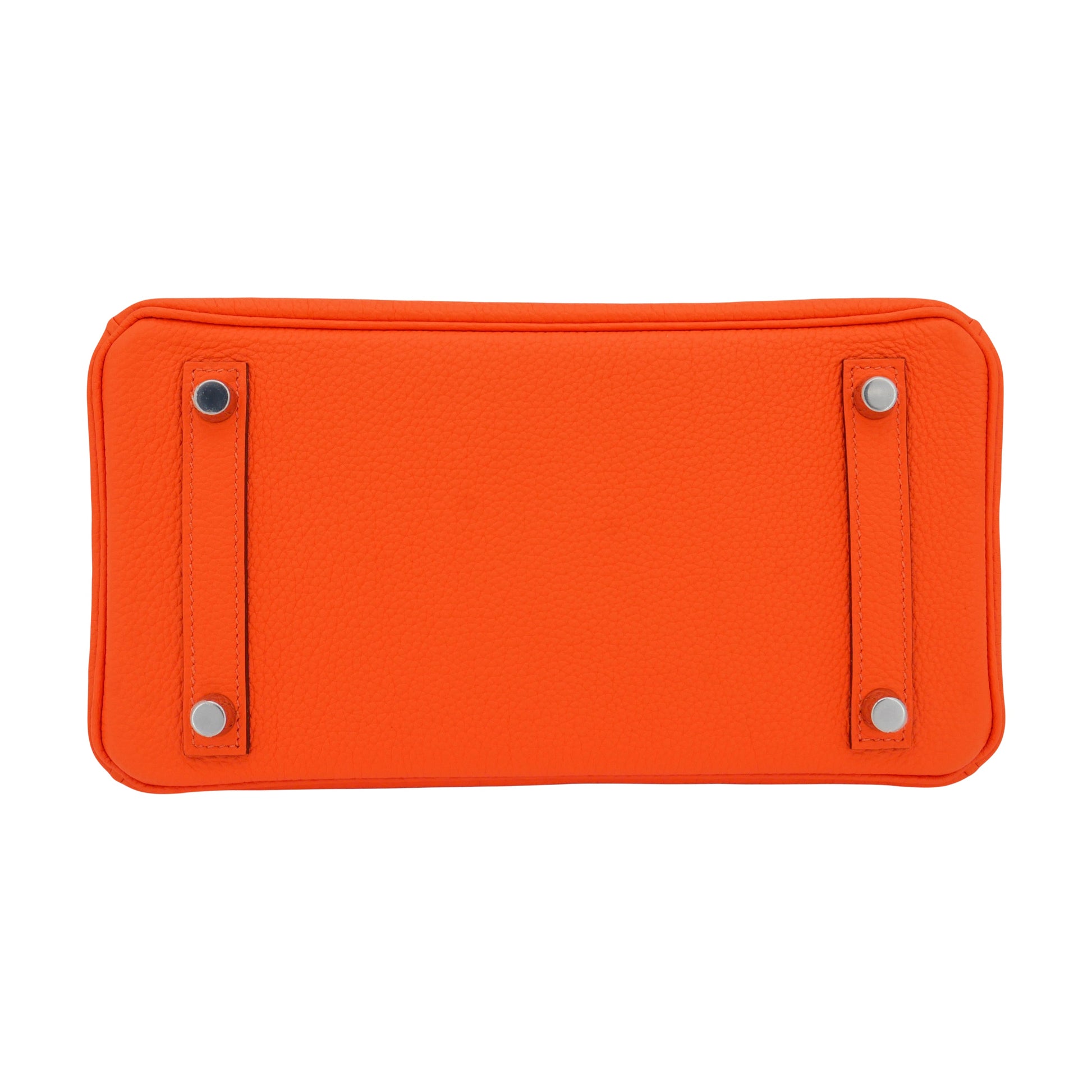 Hermes25cm Birkin Orange Minium Togo Leather Palladium Hardware
