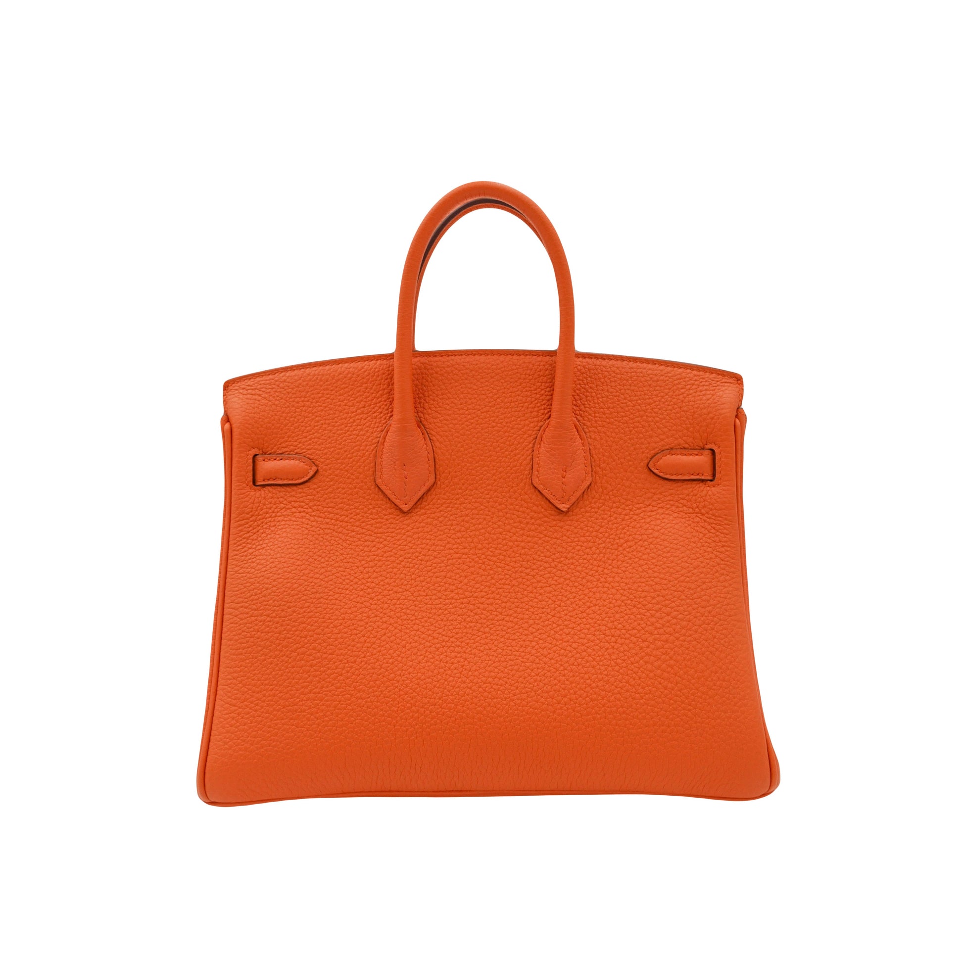 Hermes25cm Birkin Orange Togo Leather Palladium Hardware