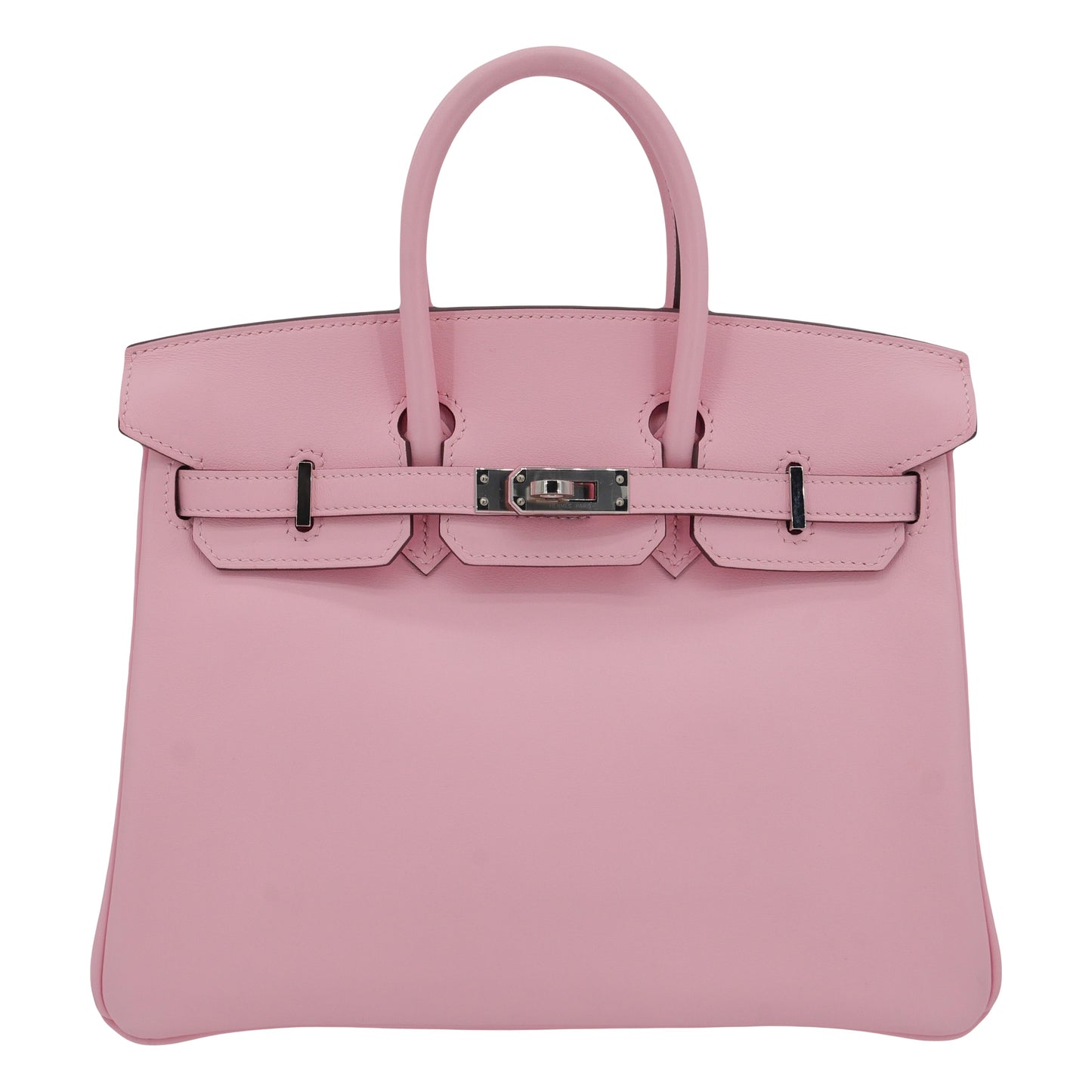 Hermes25cm Birkin Rose Sakura Swift Leather Palladium Hardware