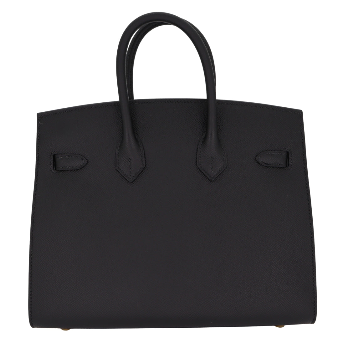 Hermes25cm Birkin Sellier Black Epsom Leather Gold Hardware
