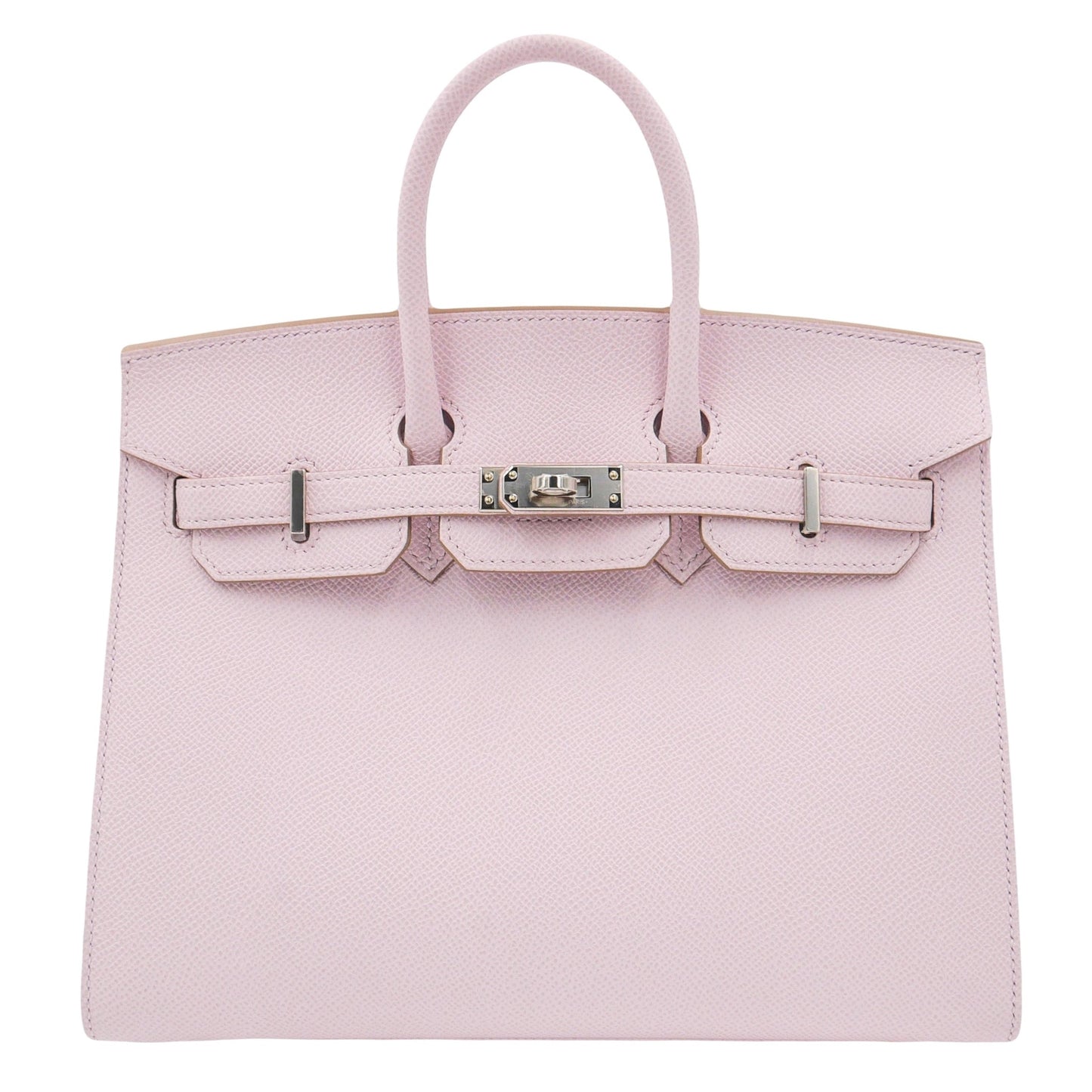 Hermes25cm Birkin Sellier Mauve Pale Epsom Leather Palladium Hardware