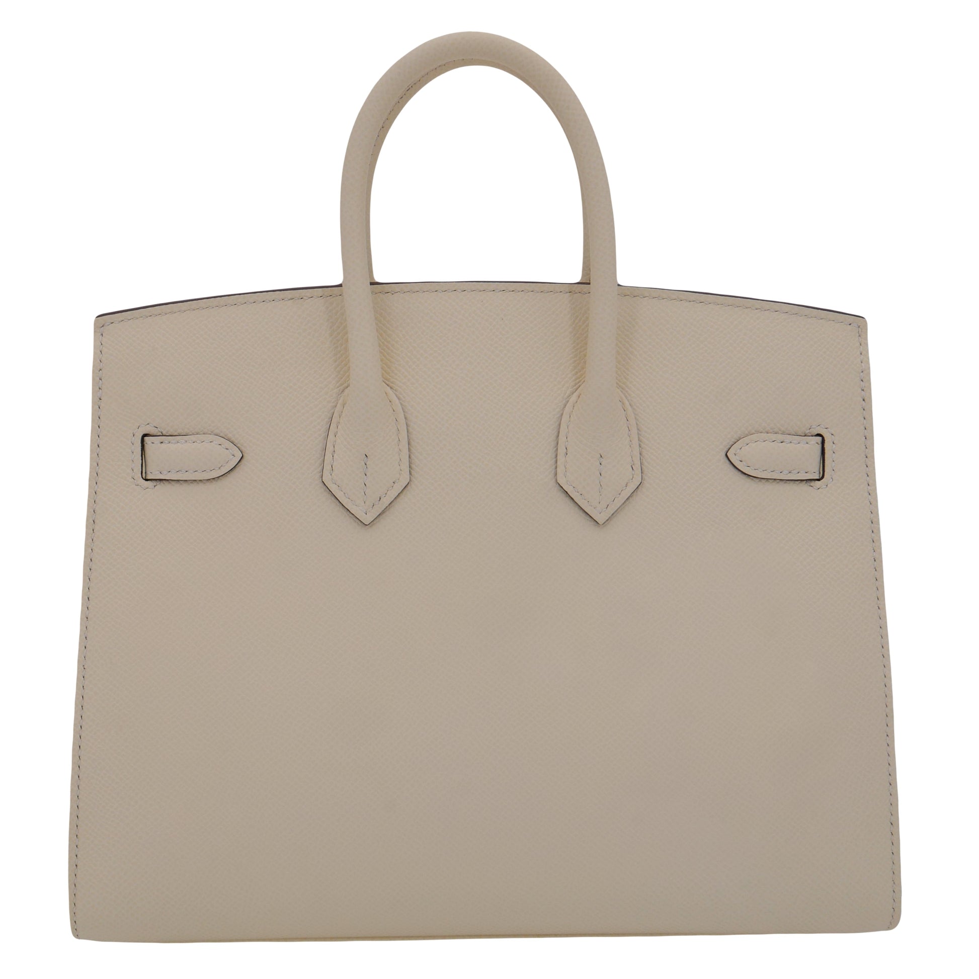 Hermes25cm Birkin Sellier Nata Epsom Leather Palladium Hardware