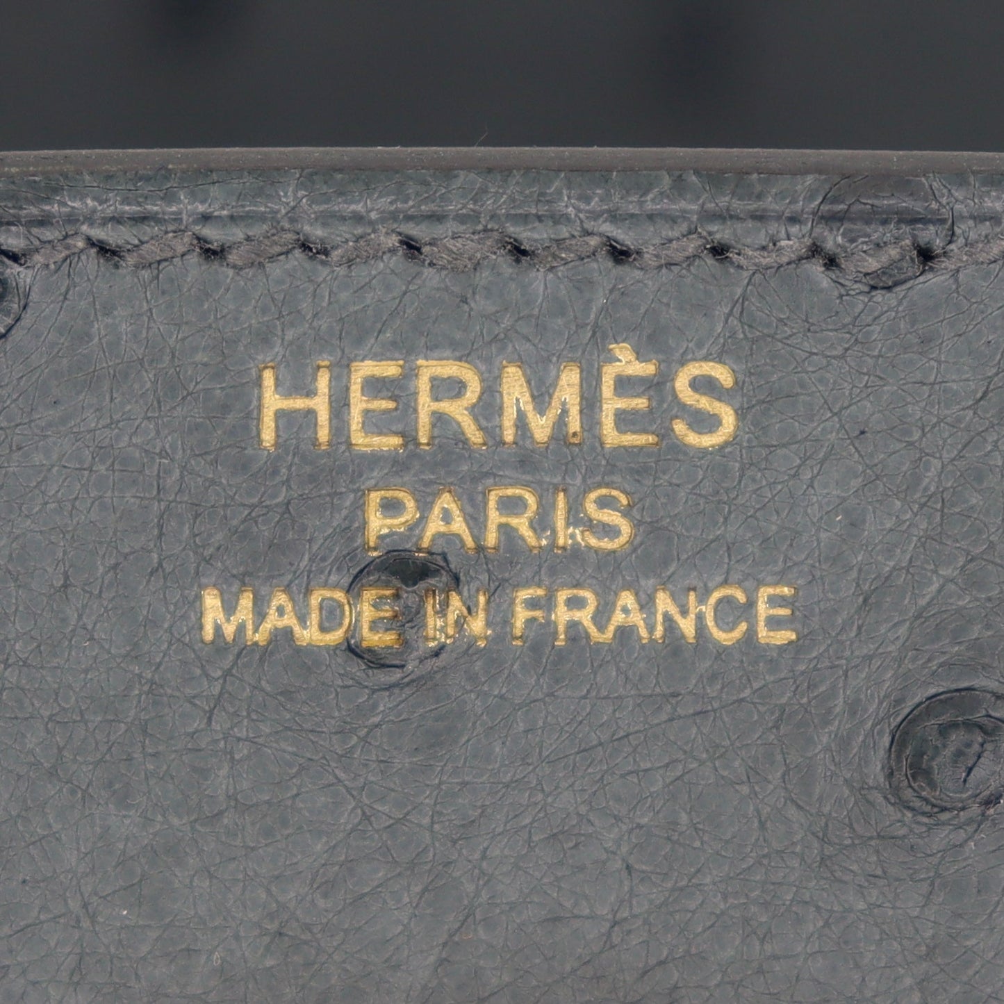 Hermes25cm Birkin Vert Amande Ostrich Gold Hardware