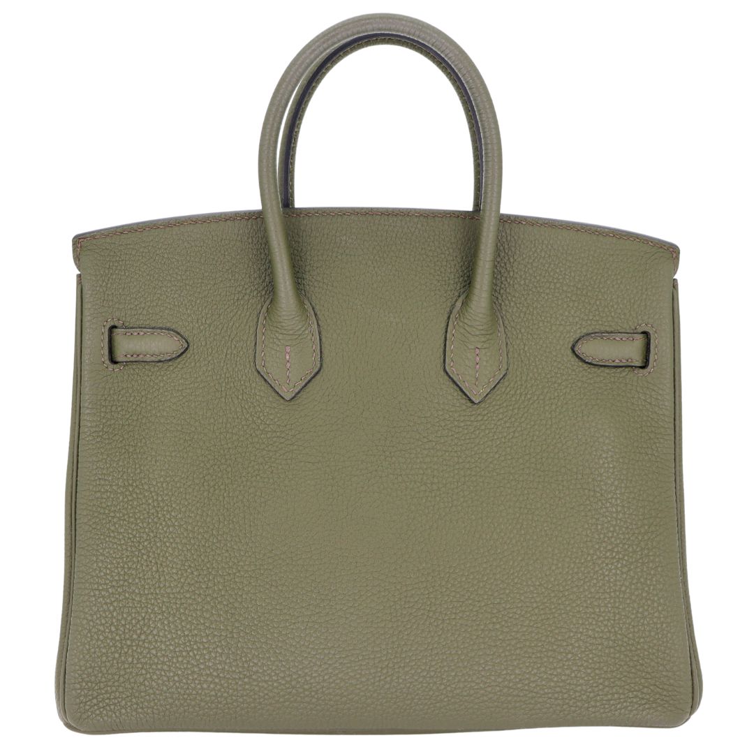 Hermes25cm Birkin Vert Olive Togo Leather Gold Hardware