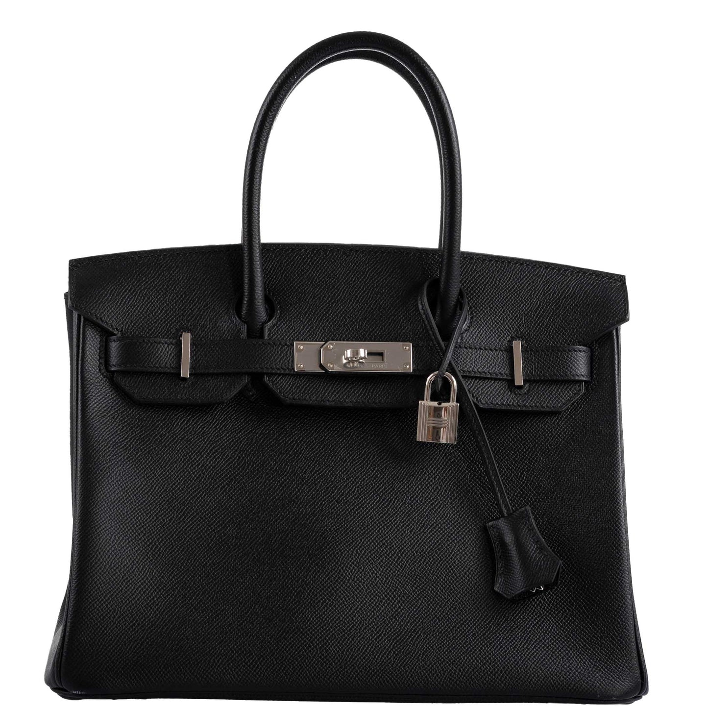 HermesBirkin 30 Black Epsom with Palladium Hardware - 2021, Z