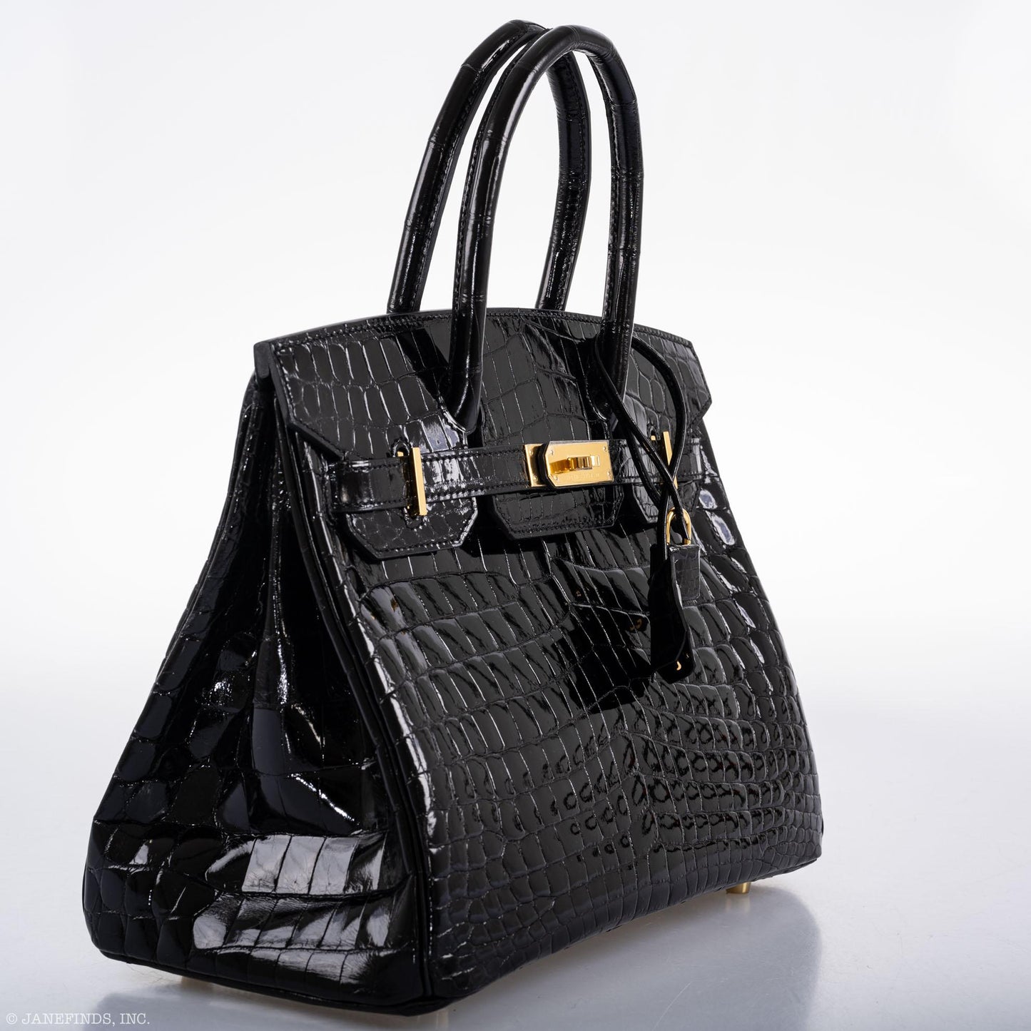 HermesBirkin 30 Black Nilo Crocodile Gold Hardware - 2019, D