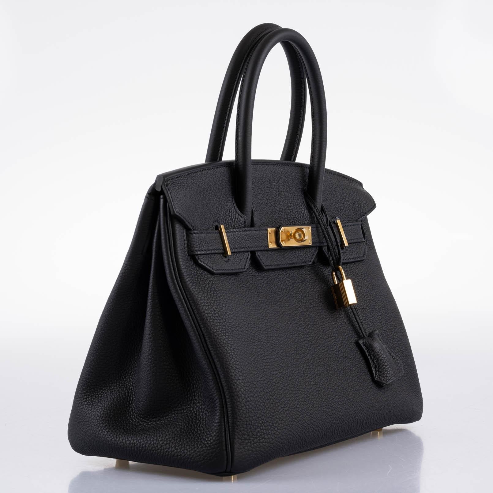 HermesBirkin 30 Black Togo Gold Hardware - 2021, Z
