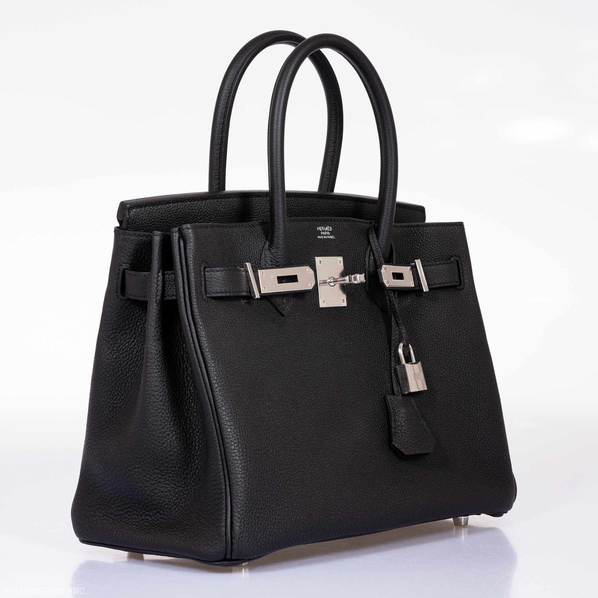 HermesBirkin 30 Black Togo Palladium Hardware