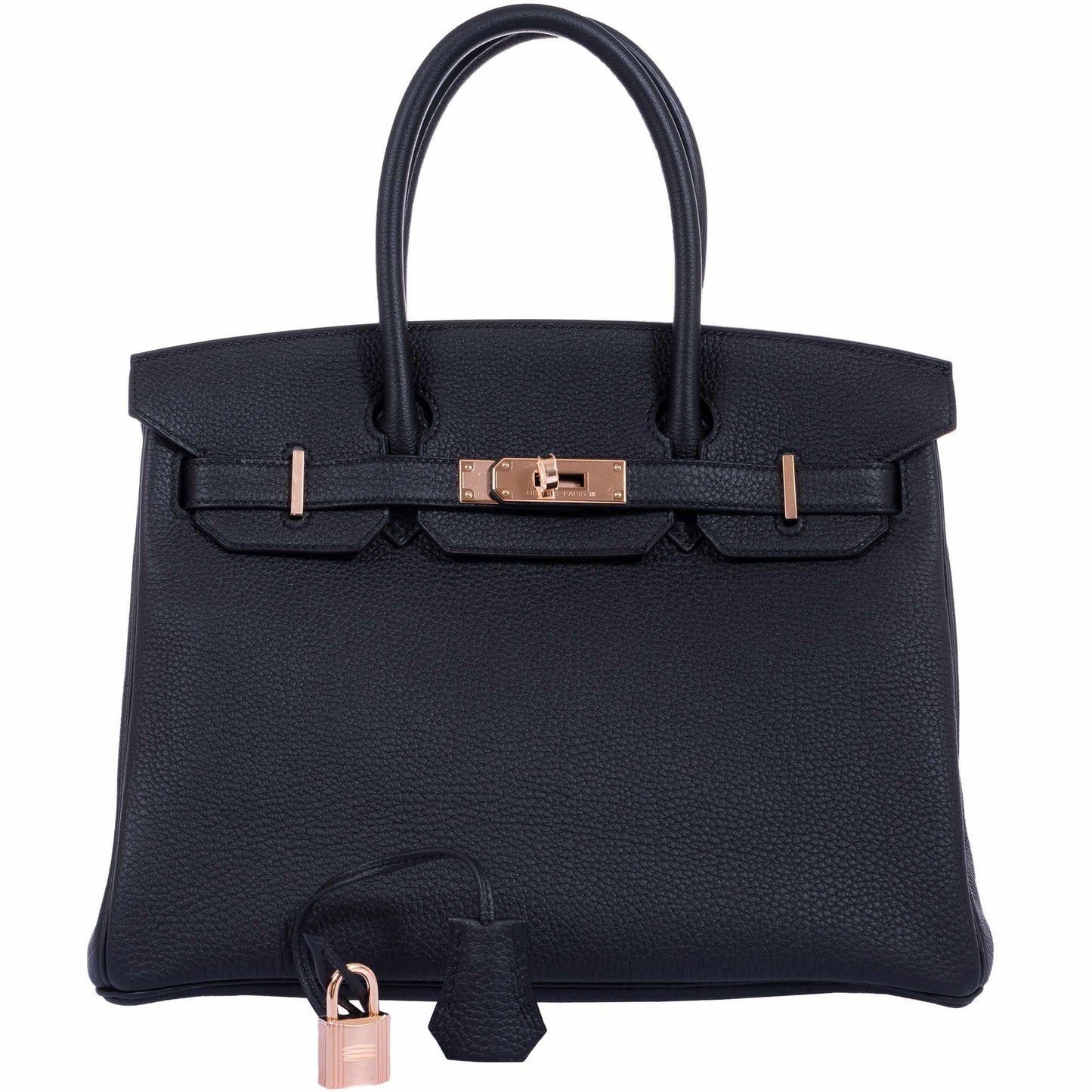 HermesBirkin 30 Black Togo Rose Gold Hardware