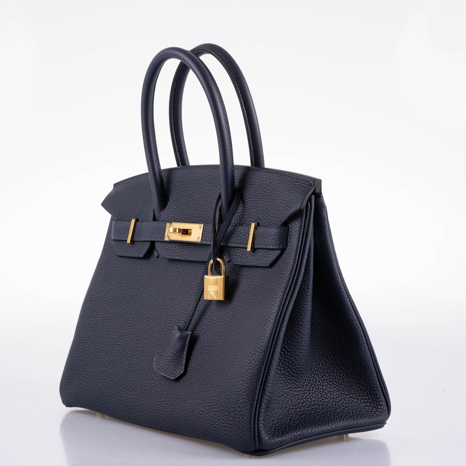 HermesBirkin 30 Bleu (Blue) Nuit Togo with Gold Hardware - 2021, Z