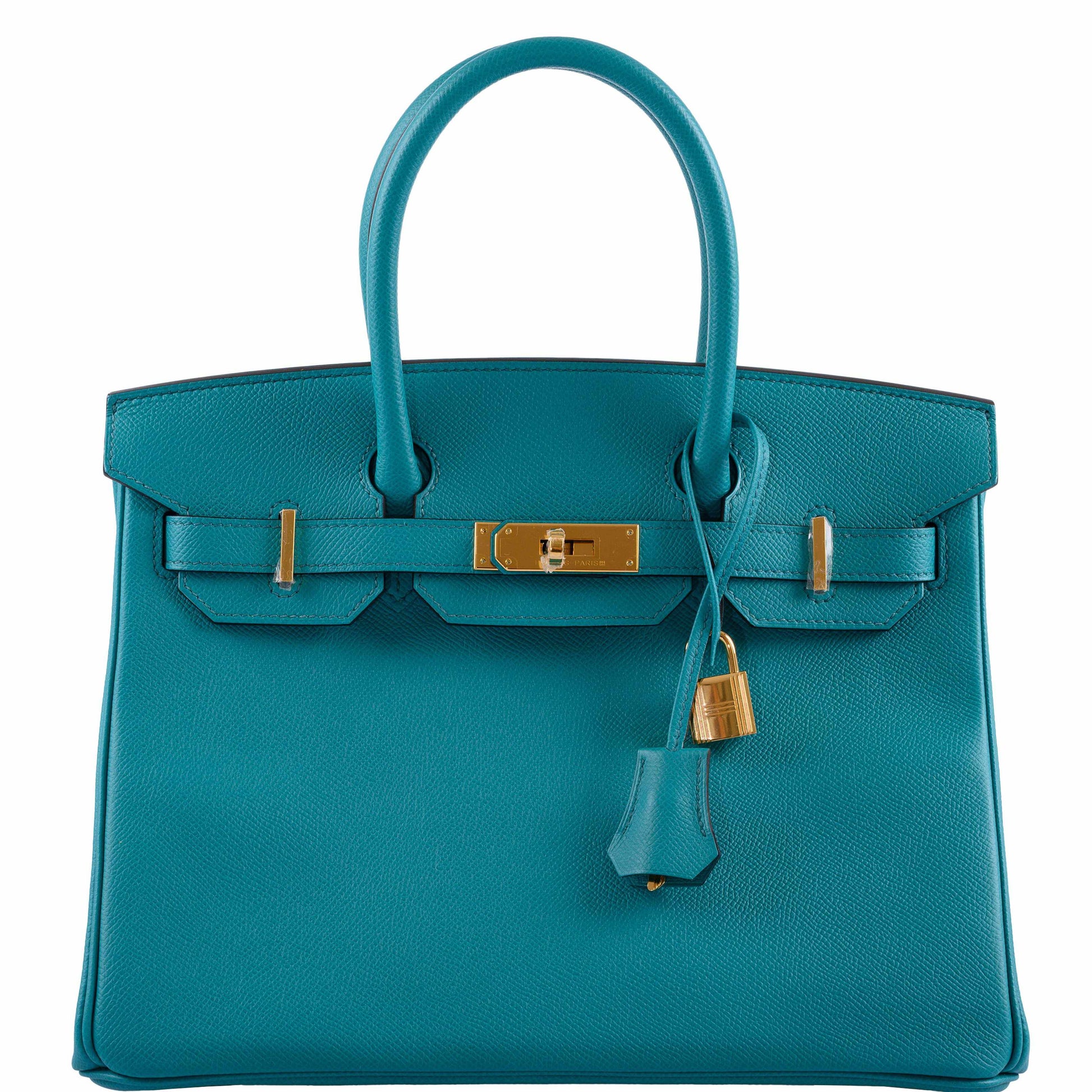 HermesBirkin 30 Blue Paon Epsom Gold Hardware - 2016, X